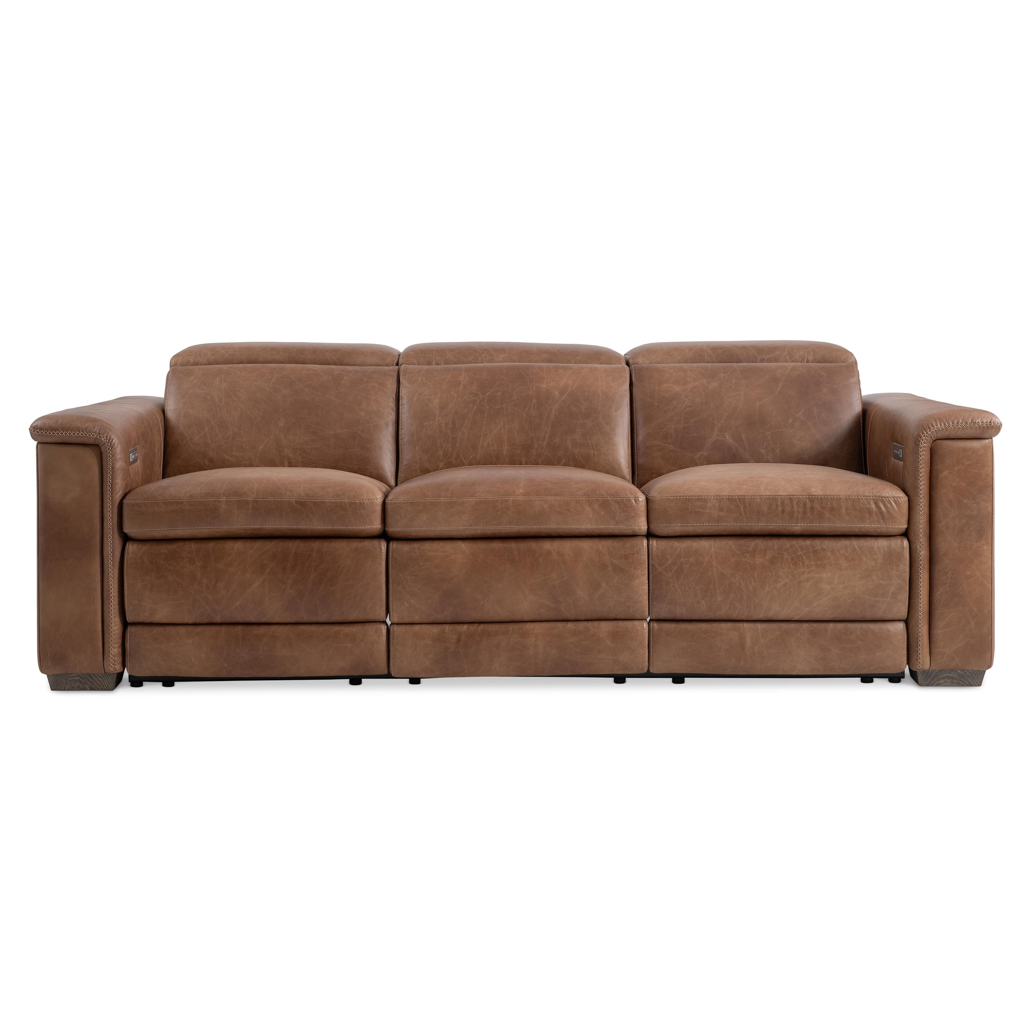 Bernhardt Furniture Lioni Leather Power Motion Sofa