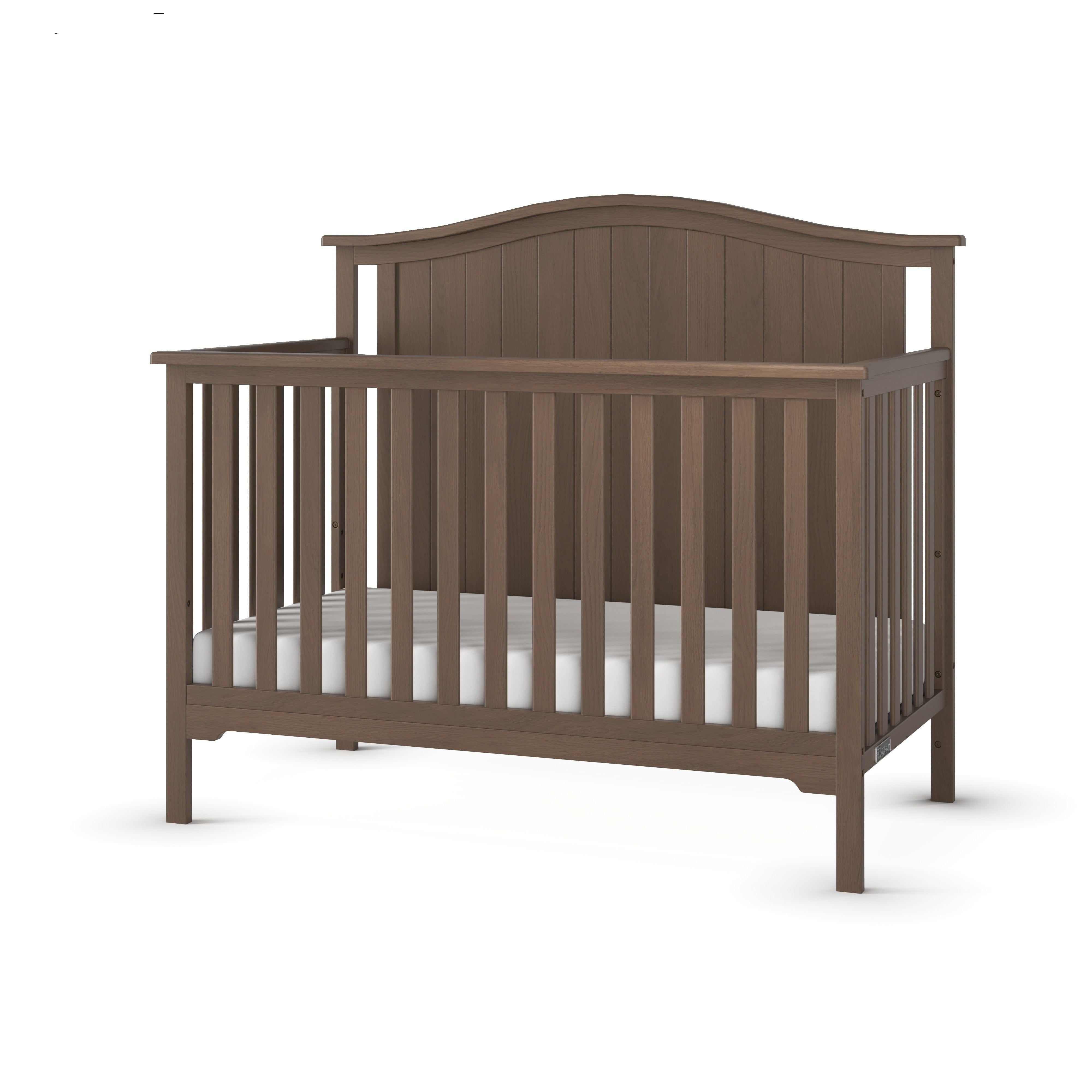 Hampton Arch Top 4-in-1 Convertible Crib in Dusty Heather