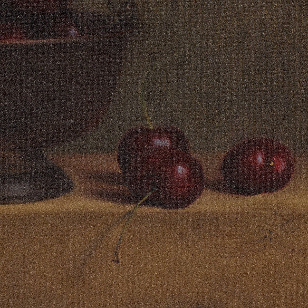 Red Cherries On Red Oak By Bethany Joseph