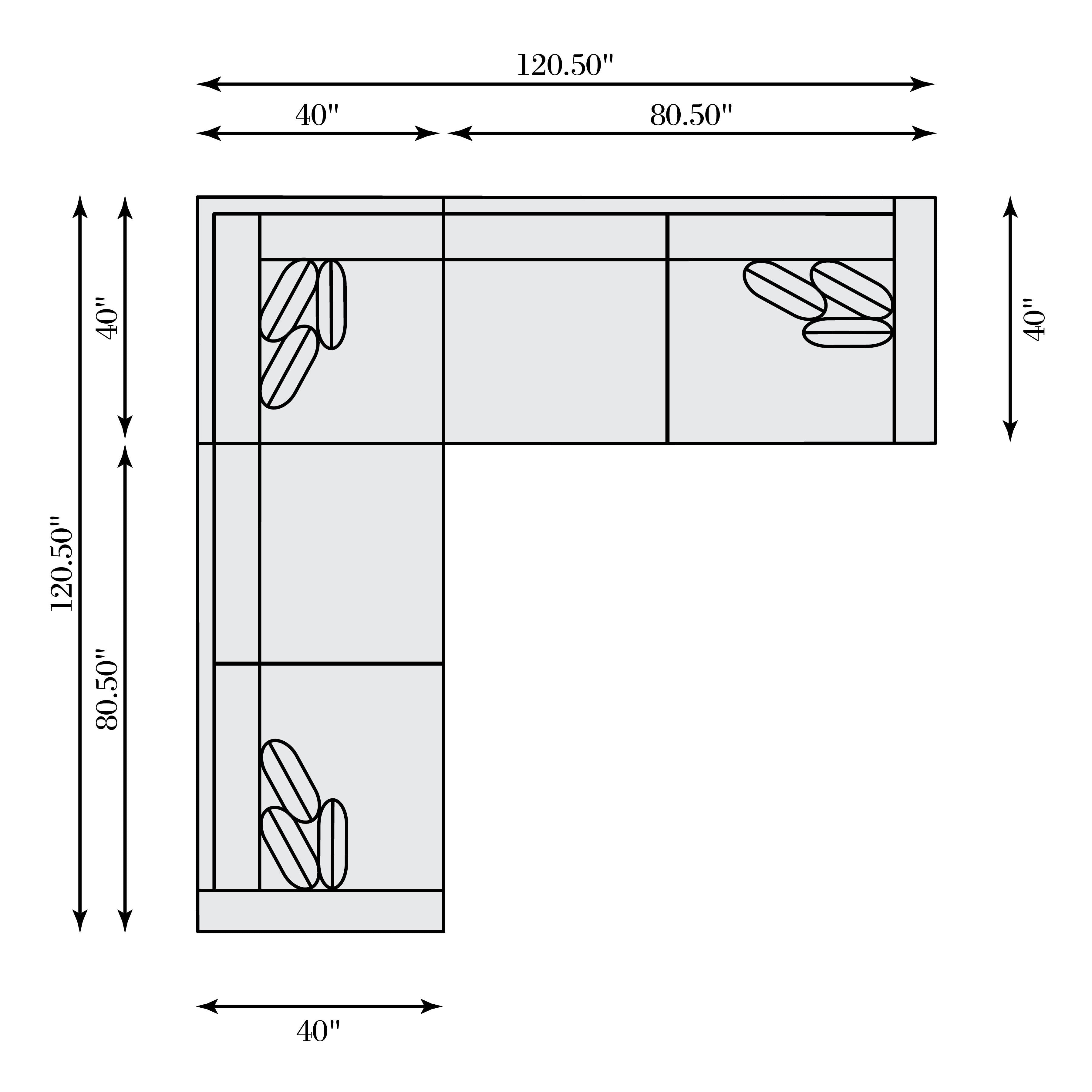 Bernhardt Helena Fabric Sectional Wood Foot