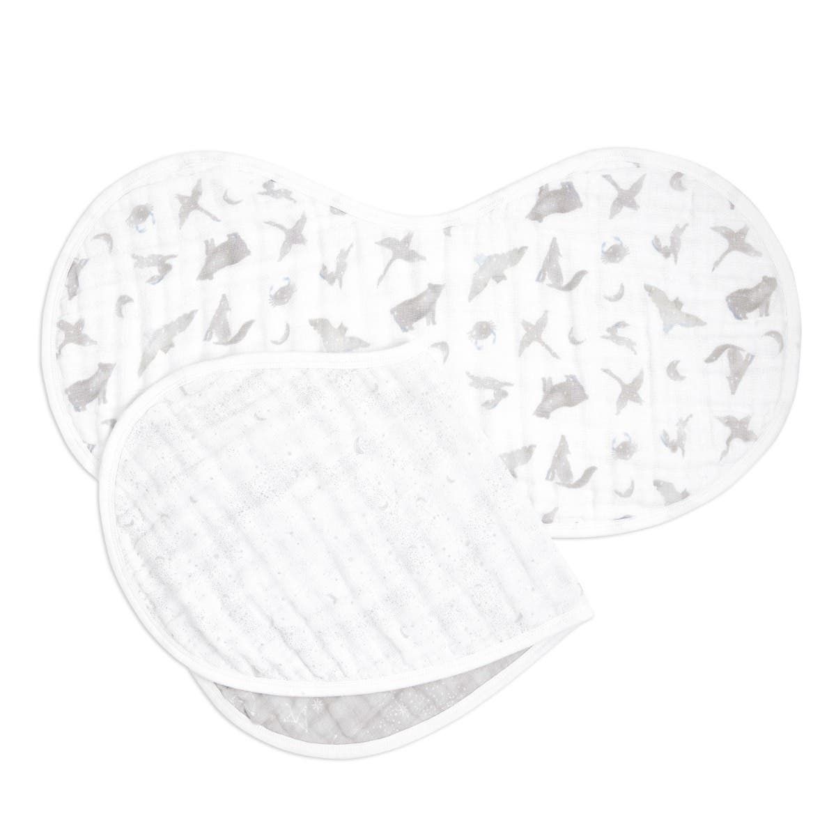 Organic Cotton Muslin Burpy Bibs 2 Pack