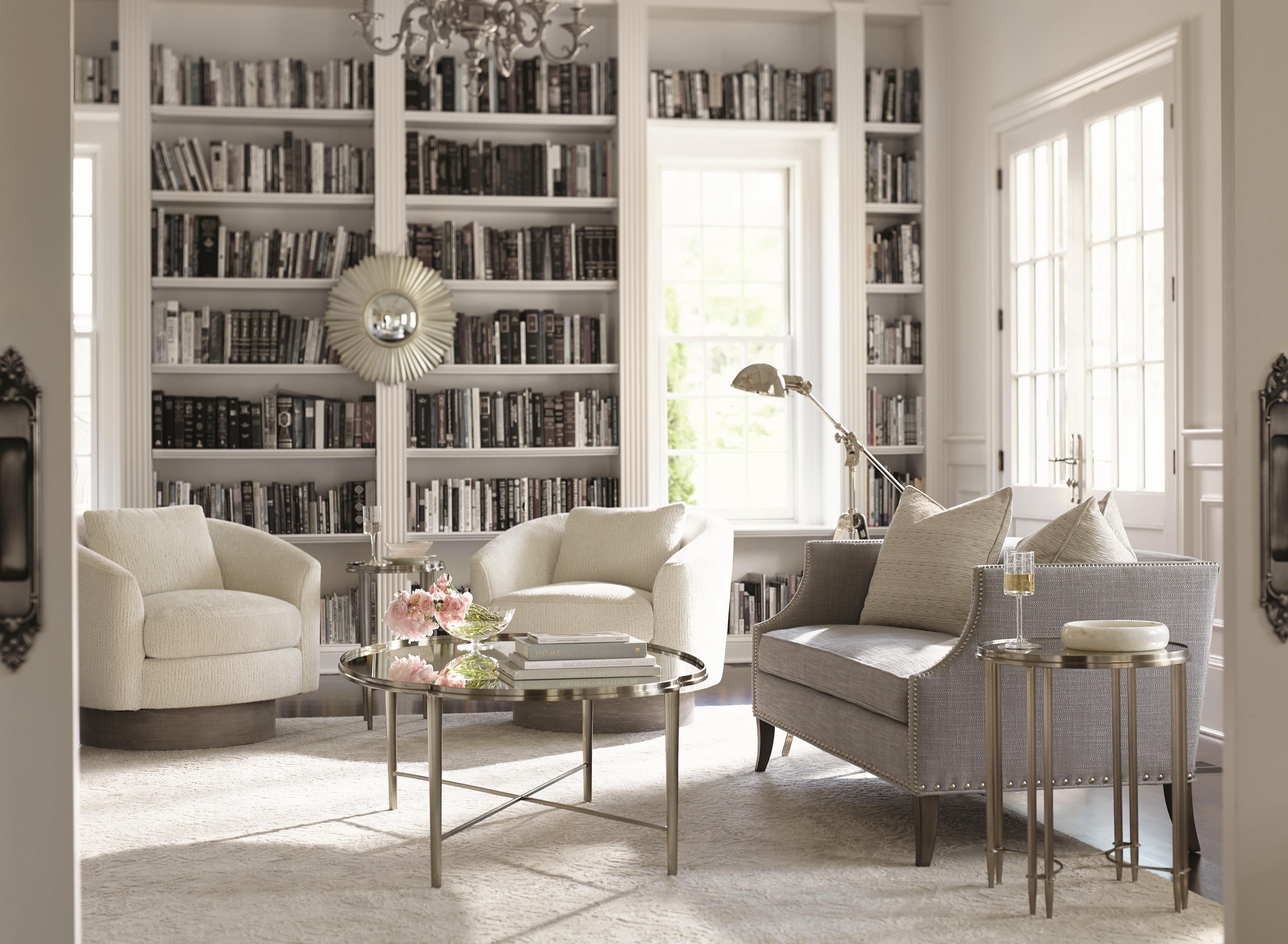 Bernhardt Furniture Camino Fabric Swivel Chair