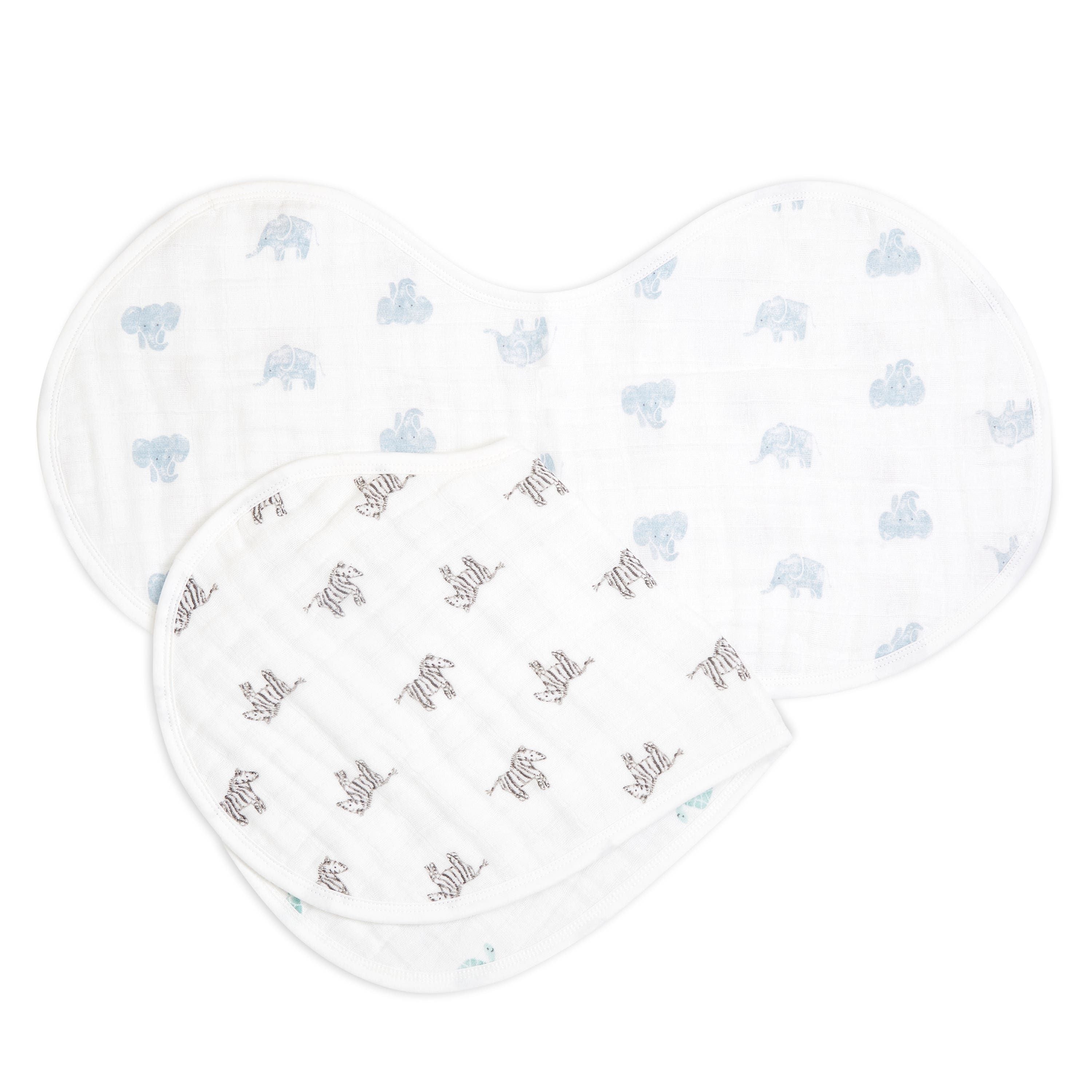 Organic Cotton Muslin Burpy Bibs 2 Pack