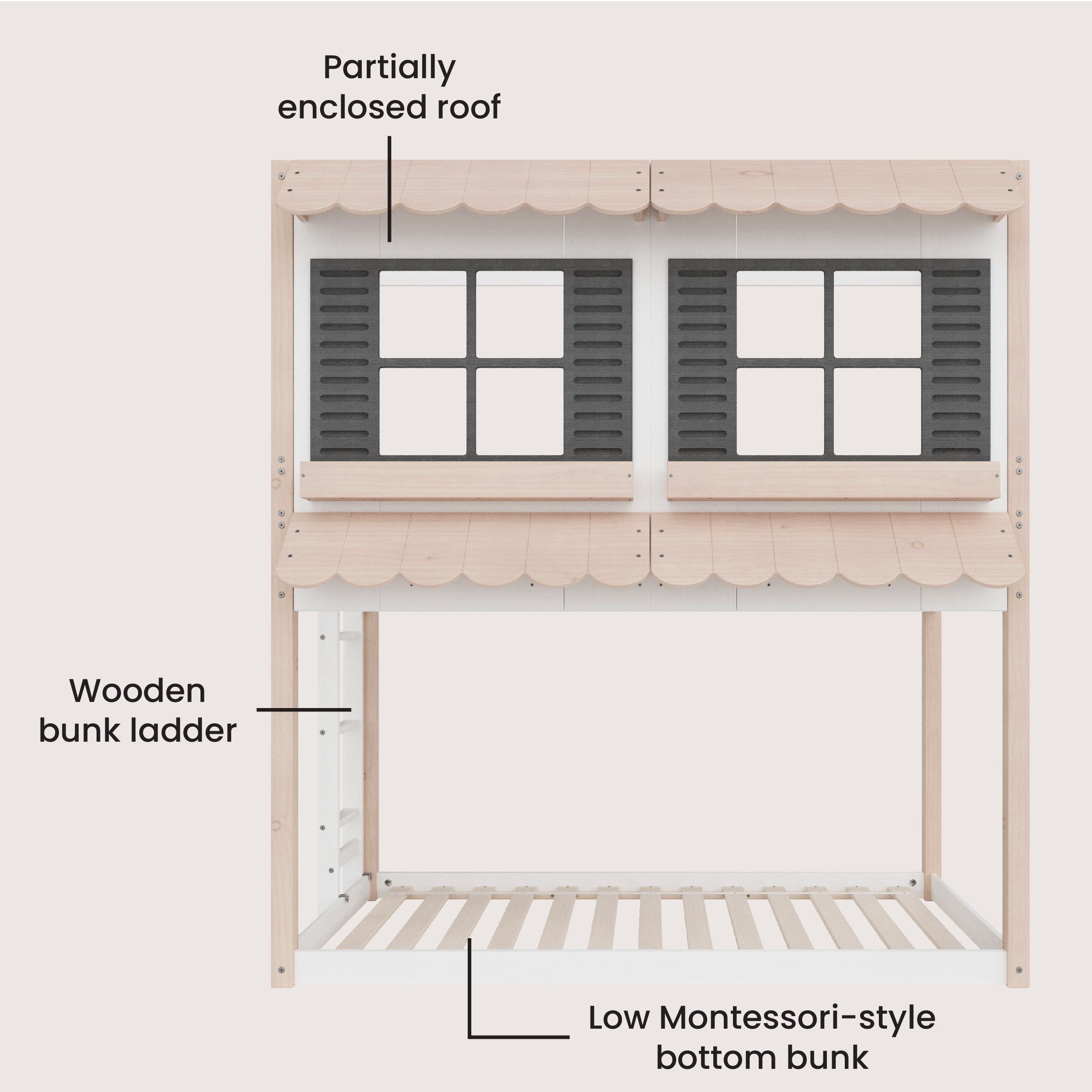 Garden Cottage Twin Over Twin Bunk Bed