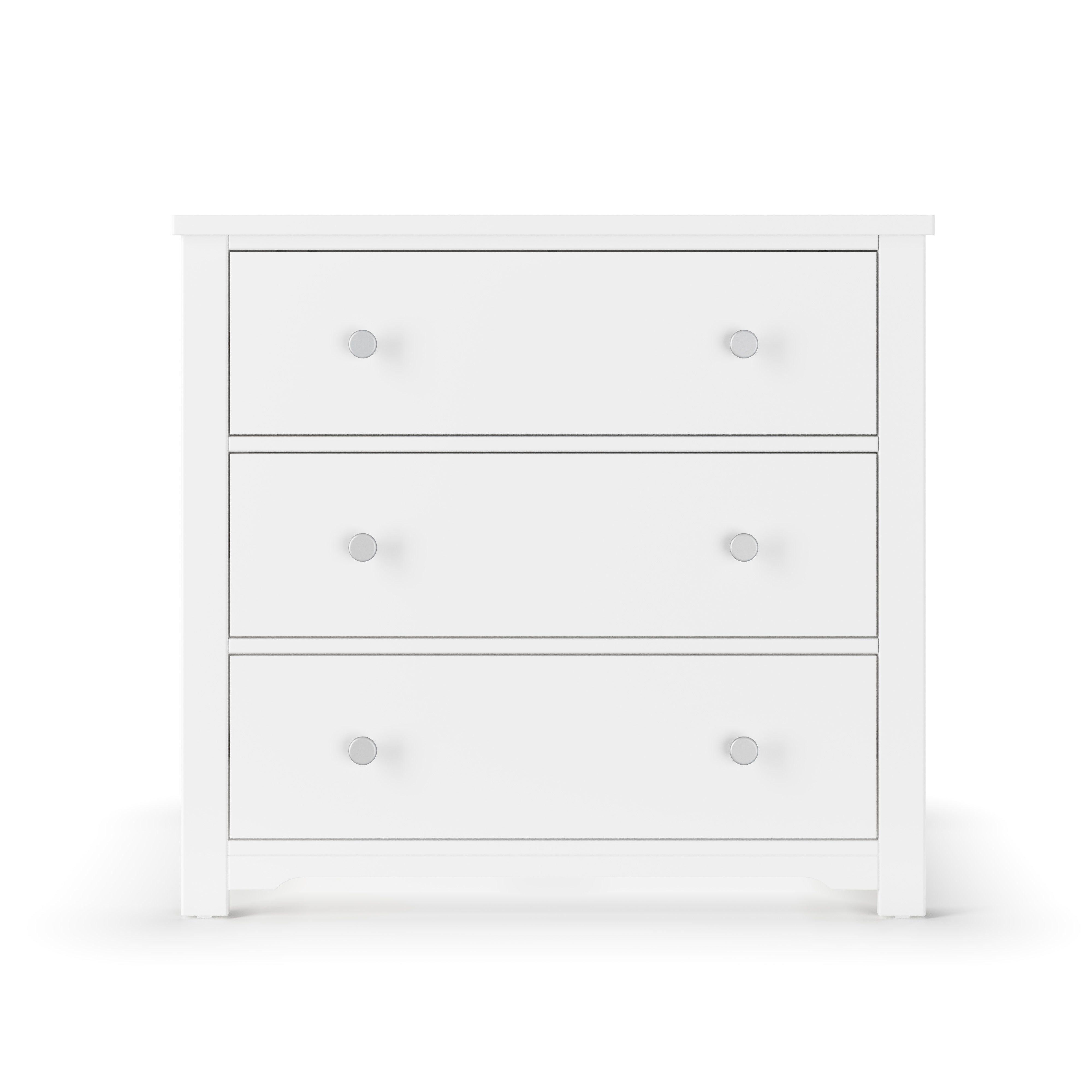 Harmony 3-Drawer Dresser With Changing Table Topper Matte White