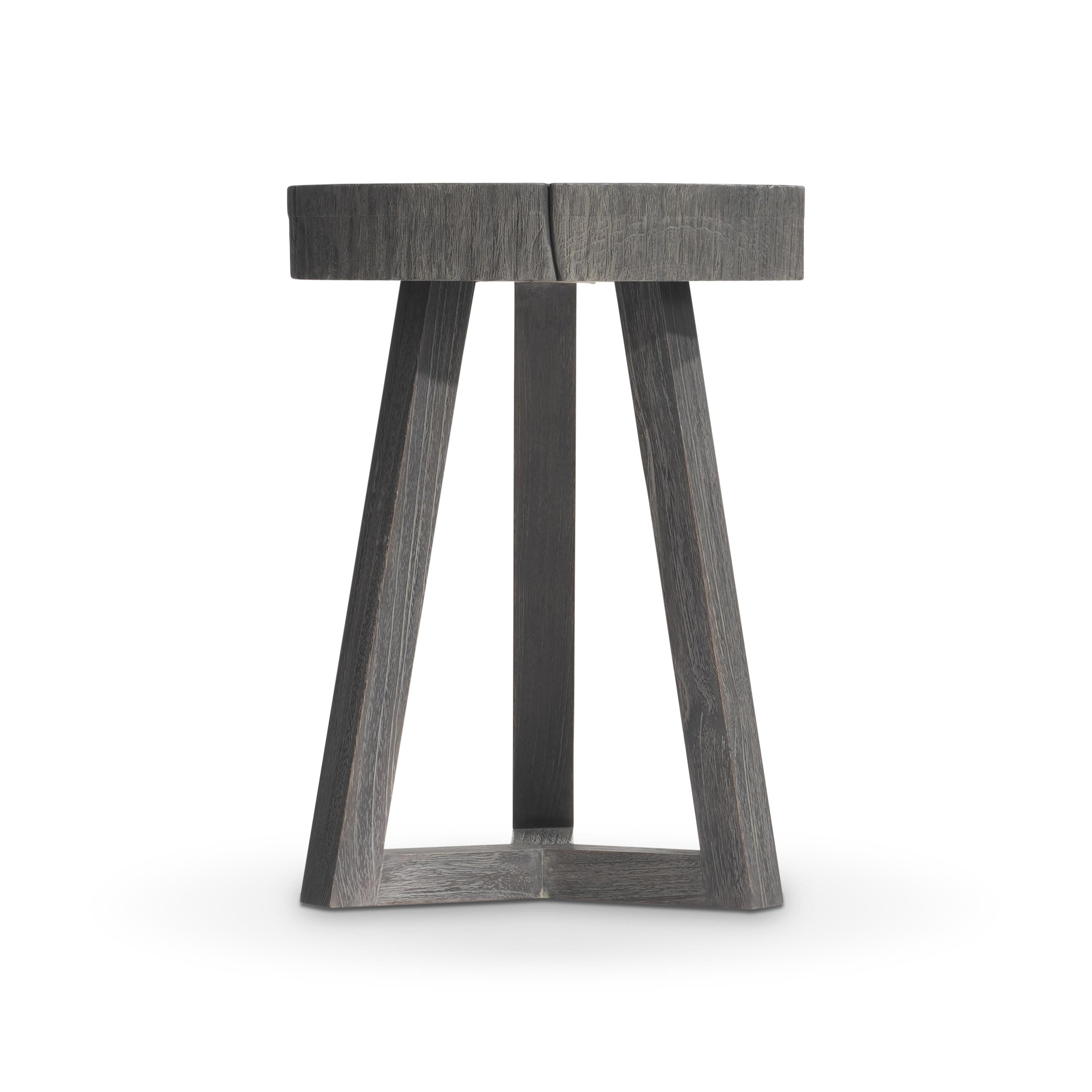 Bernhardt Kaya Accent Table with Sliced Teak Top