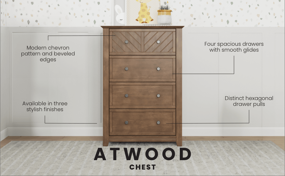 Atwood 4-Drawer Chest, Cocoa Bean
