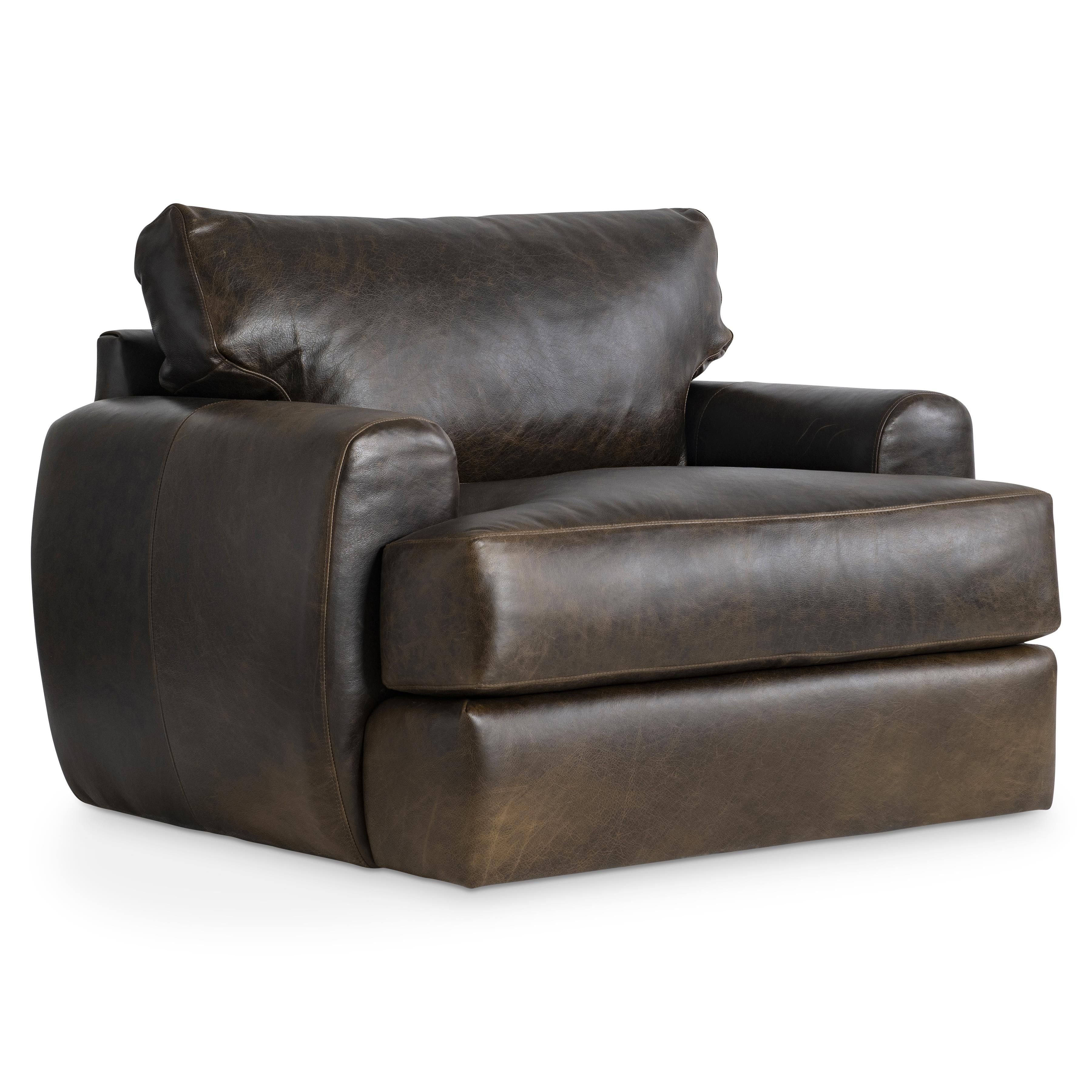 Bernhardt Furniture Cameron Leather Swivel Chair