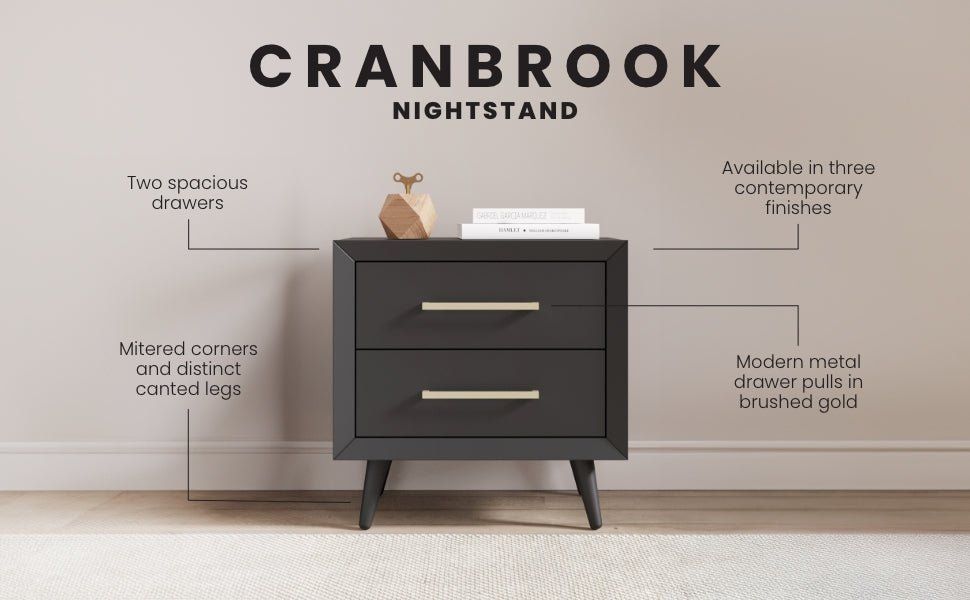 Cranbrook Nightstand, Ebony