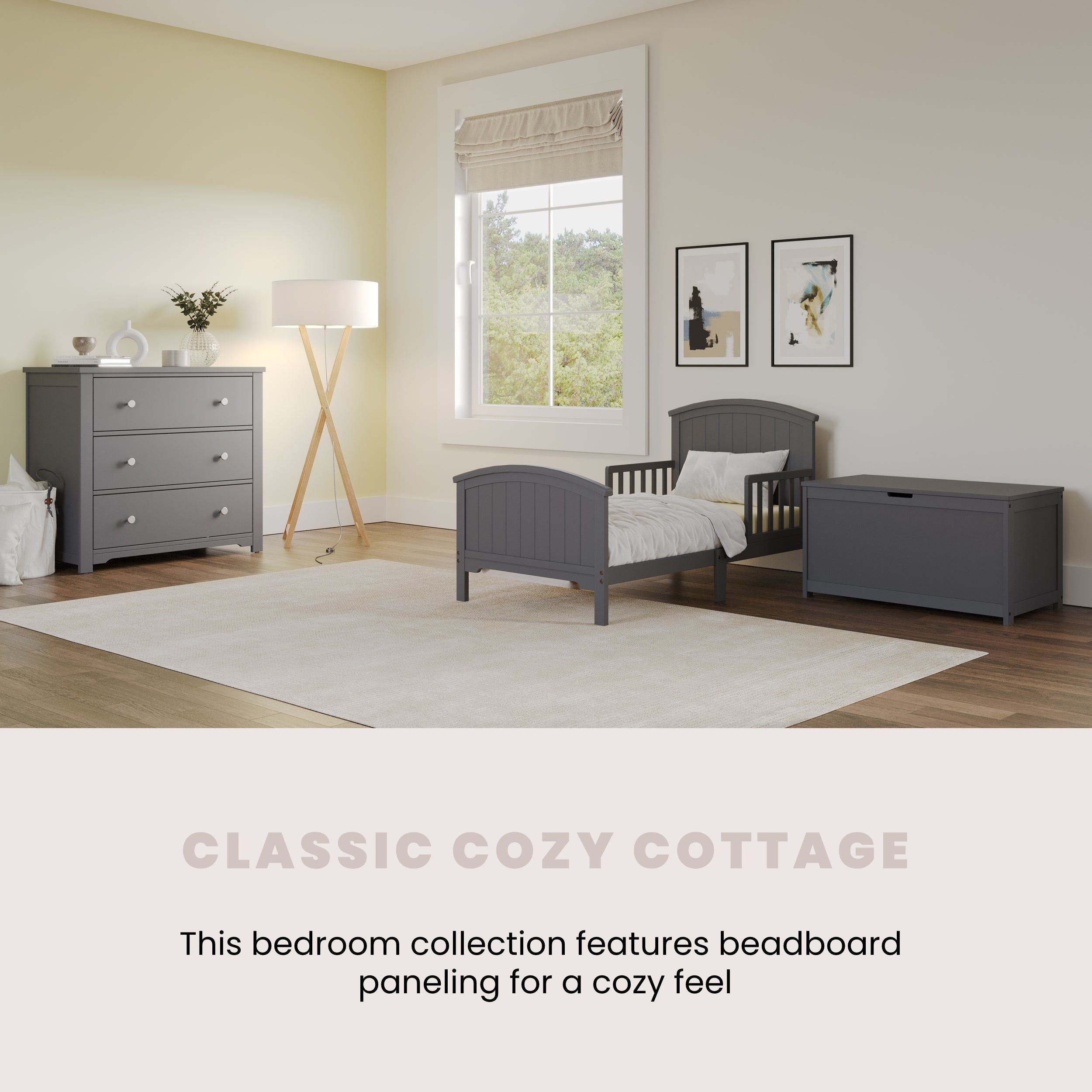 Hampton Toddler Bed, Cool Gray