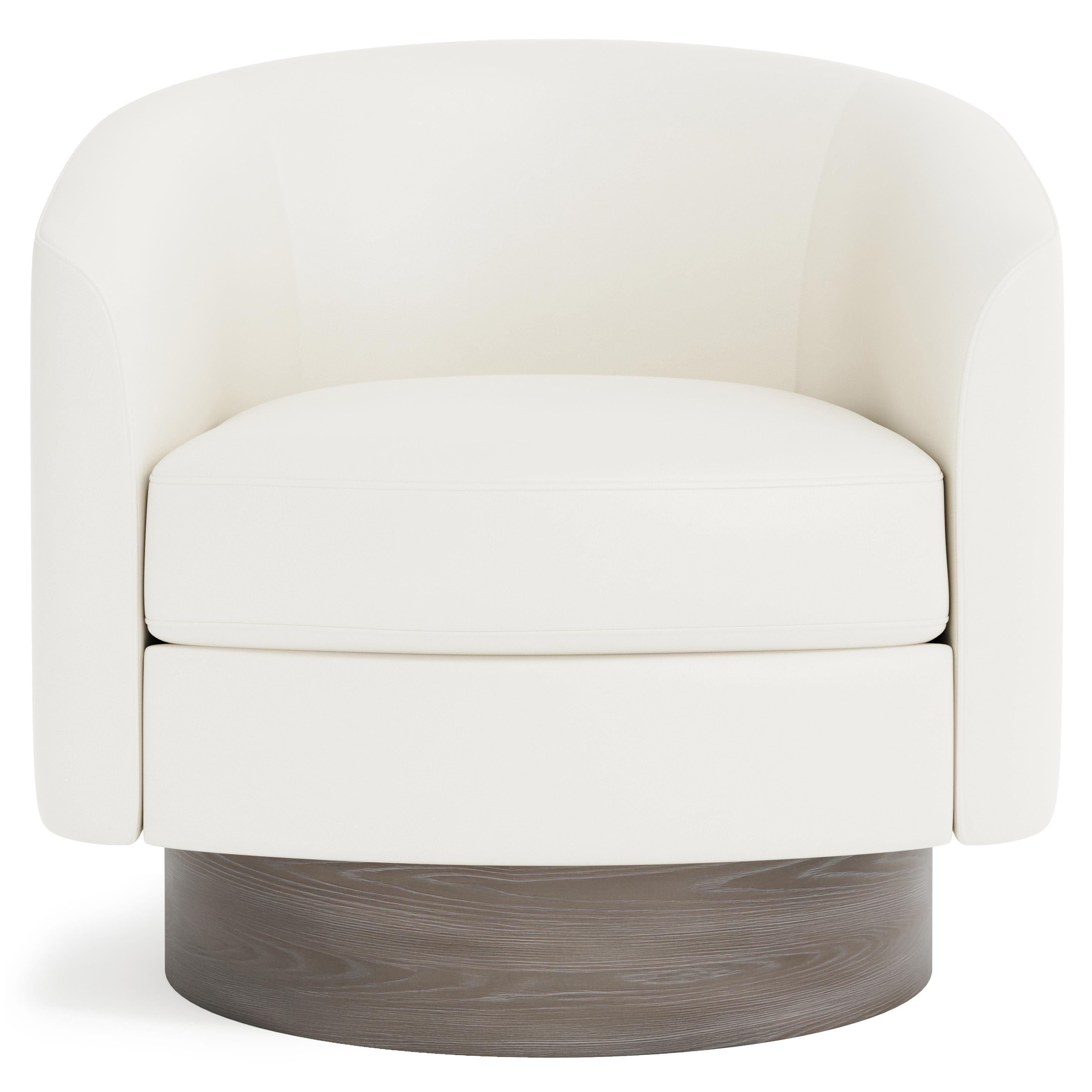 Bernhardt Furniture Camino Leather Swivel Chair