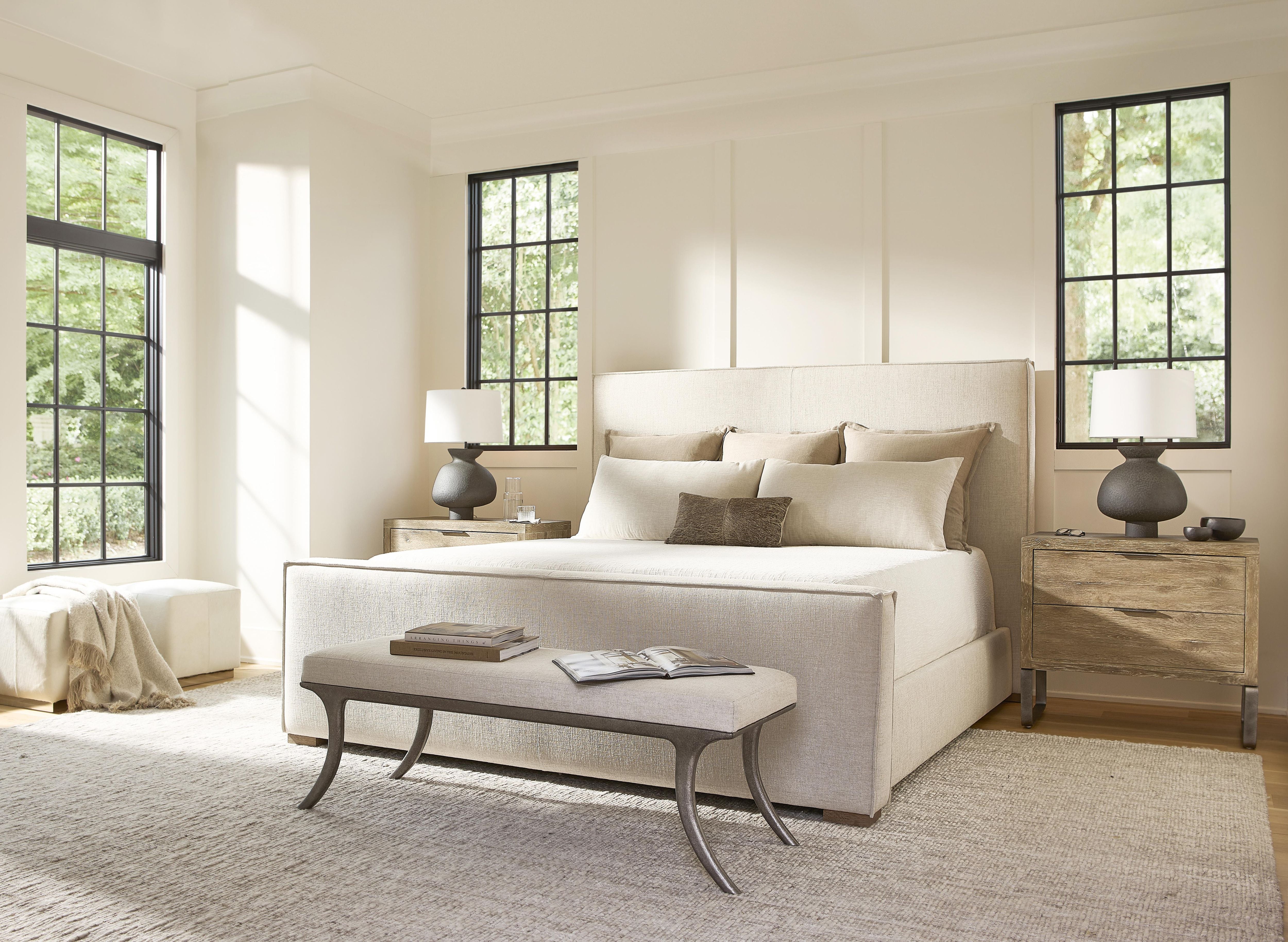 Bernhardt Furniture – Aspen Leather Ottoman