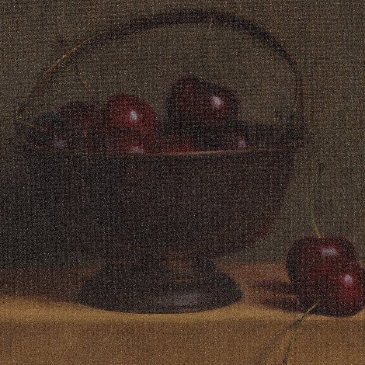 Red Cherries On Red Oak By Bethany Joseph