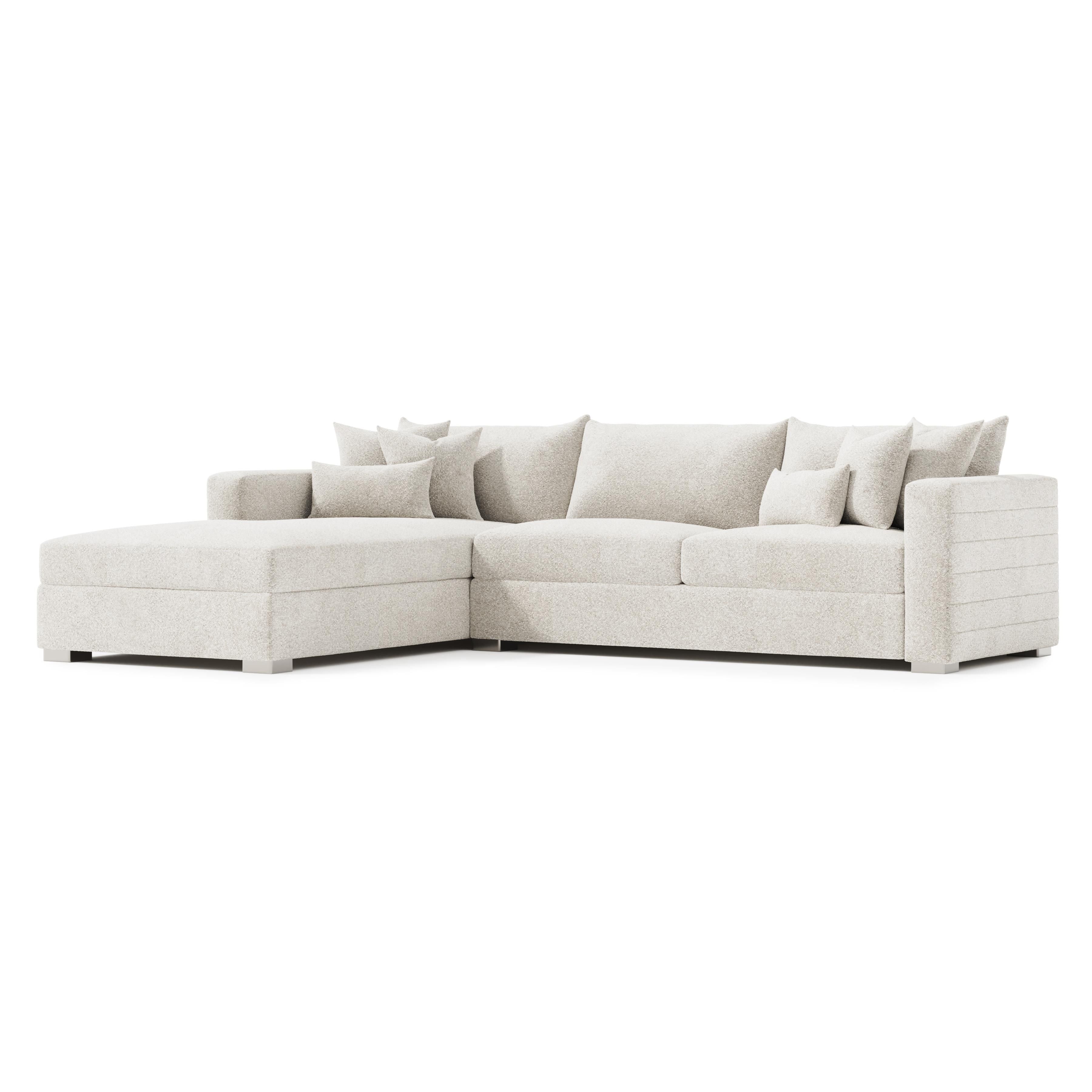 Bernhardt Furniture Helena Fabric Sectional Metal Foot