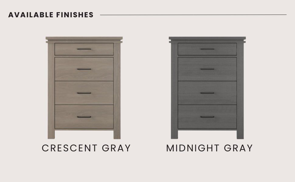 Denman 4 Drawer Chest, Crescent Gray