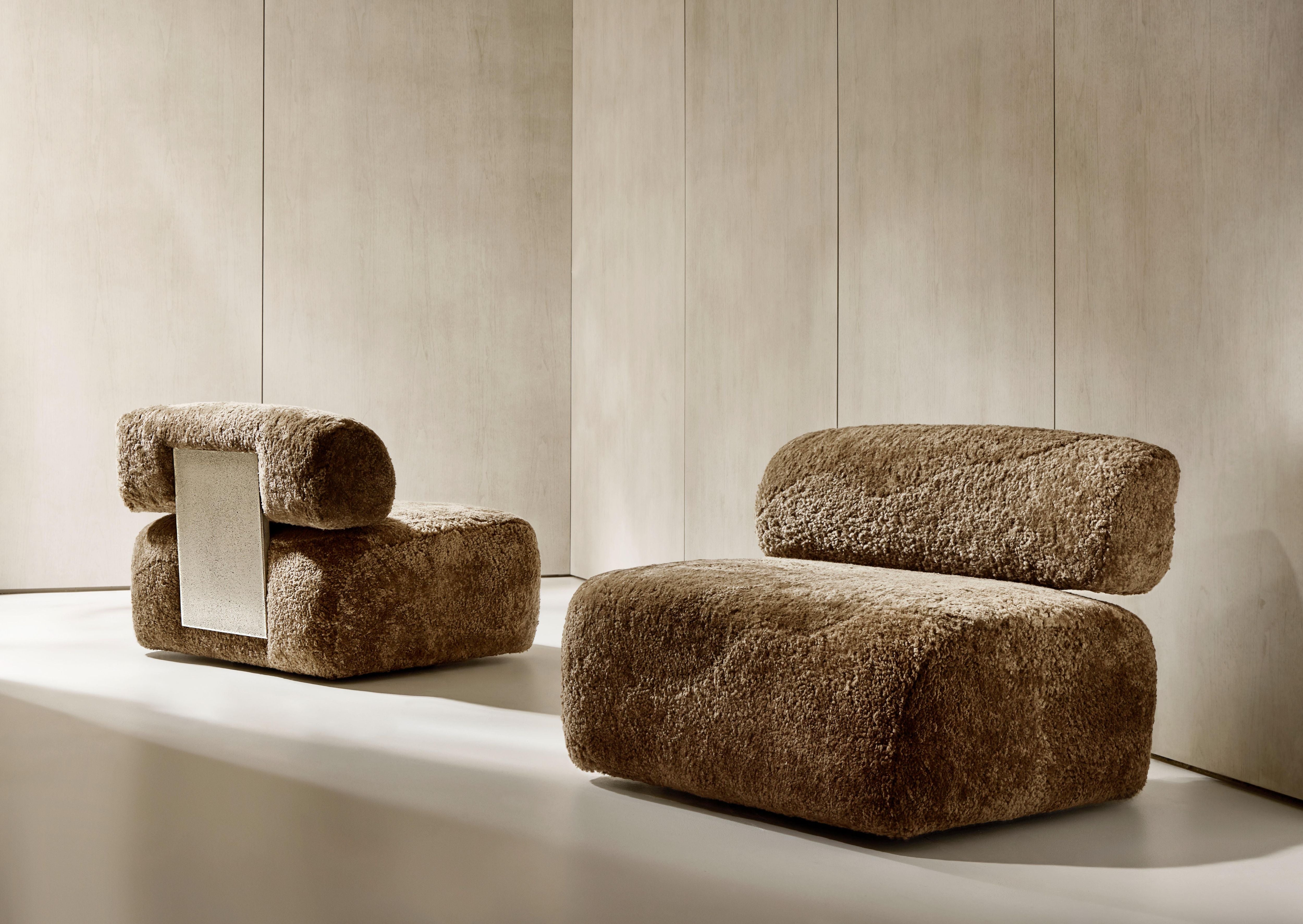 Bernhardt Paley Shearling Swivel Chair
