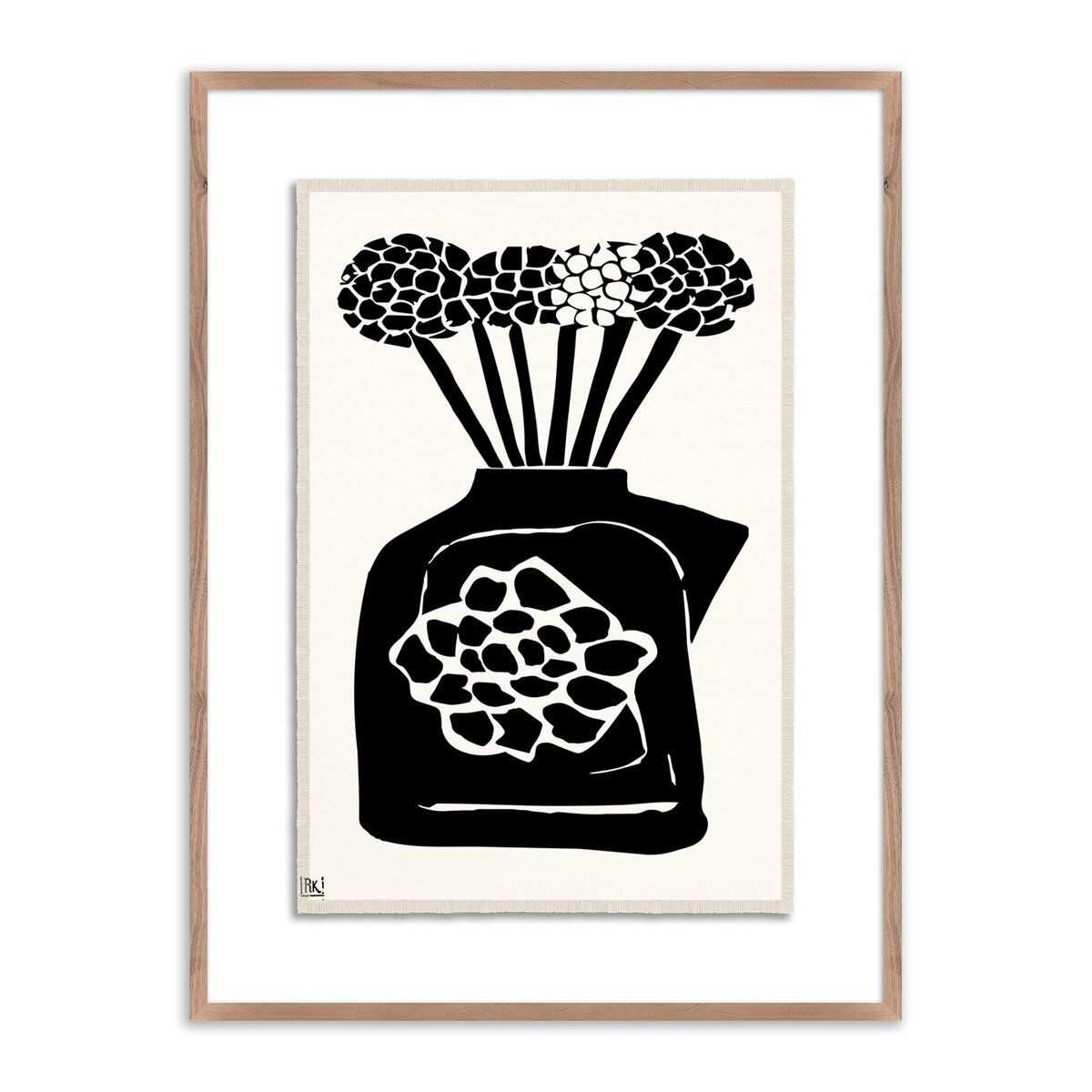 Woodblock Floral Iii By Roseanne Kenny