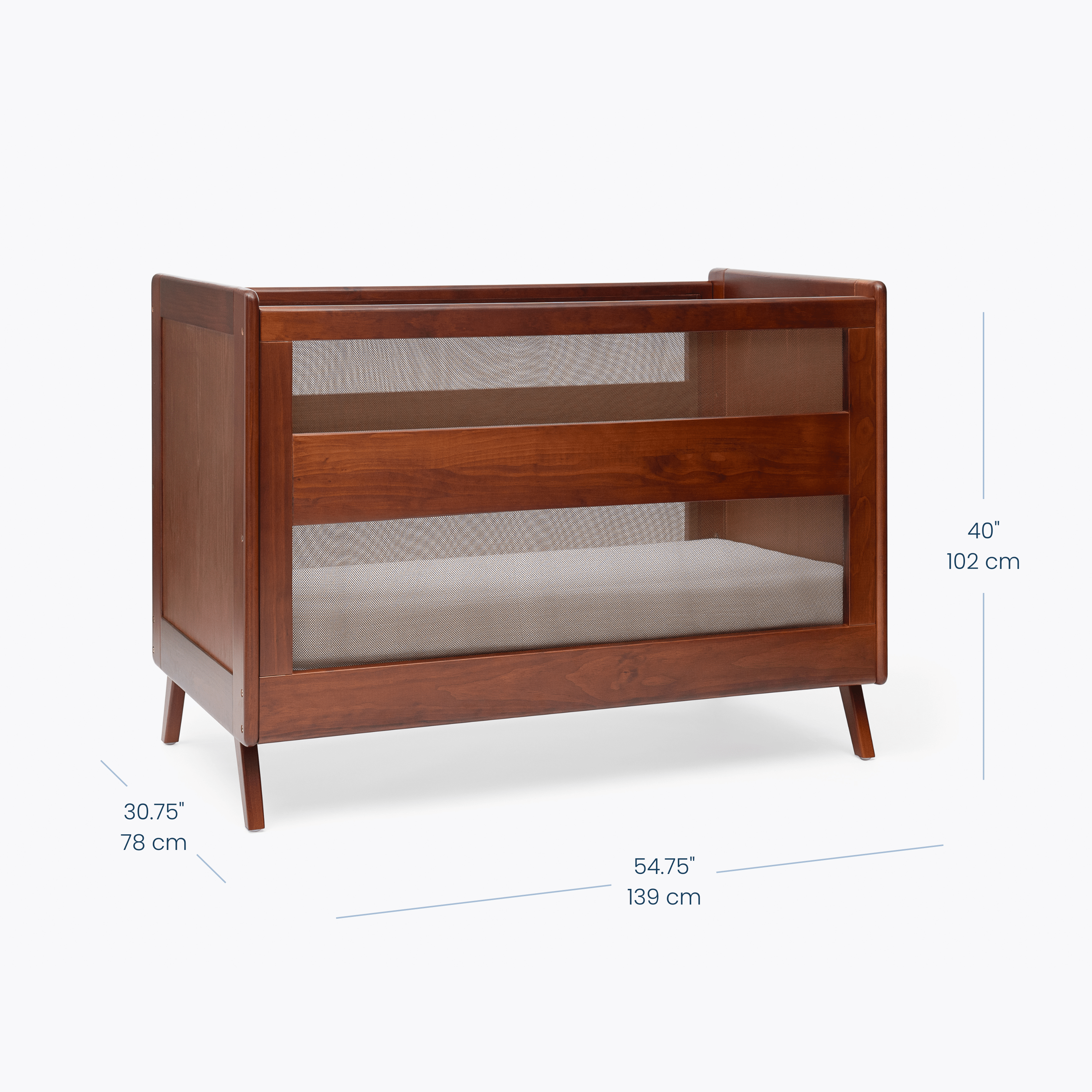 3-in-1 Convertible Full Size Breathable Mesh Crib