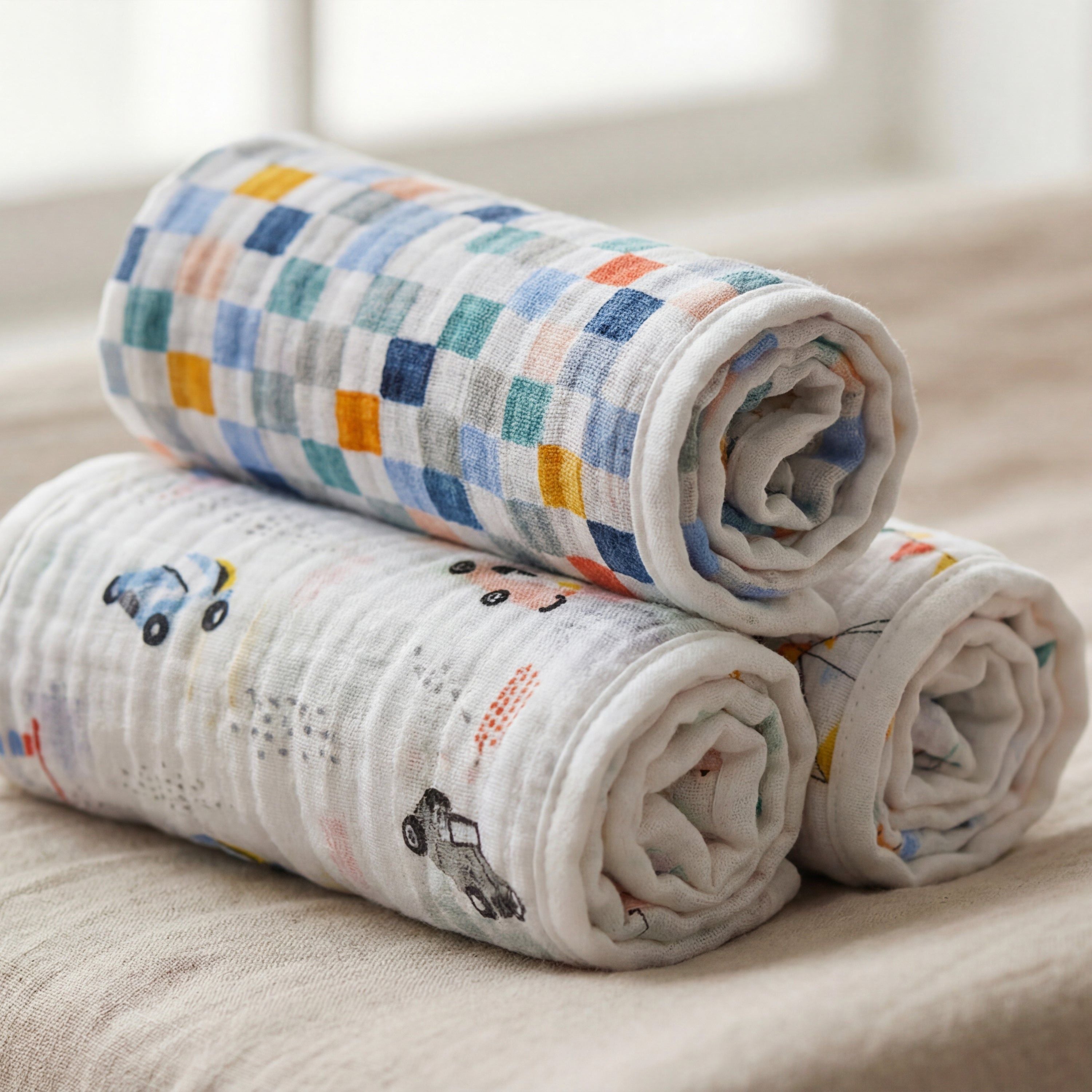 Essentials Cotton Muslin Swaddle Blanket 2 Pack