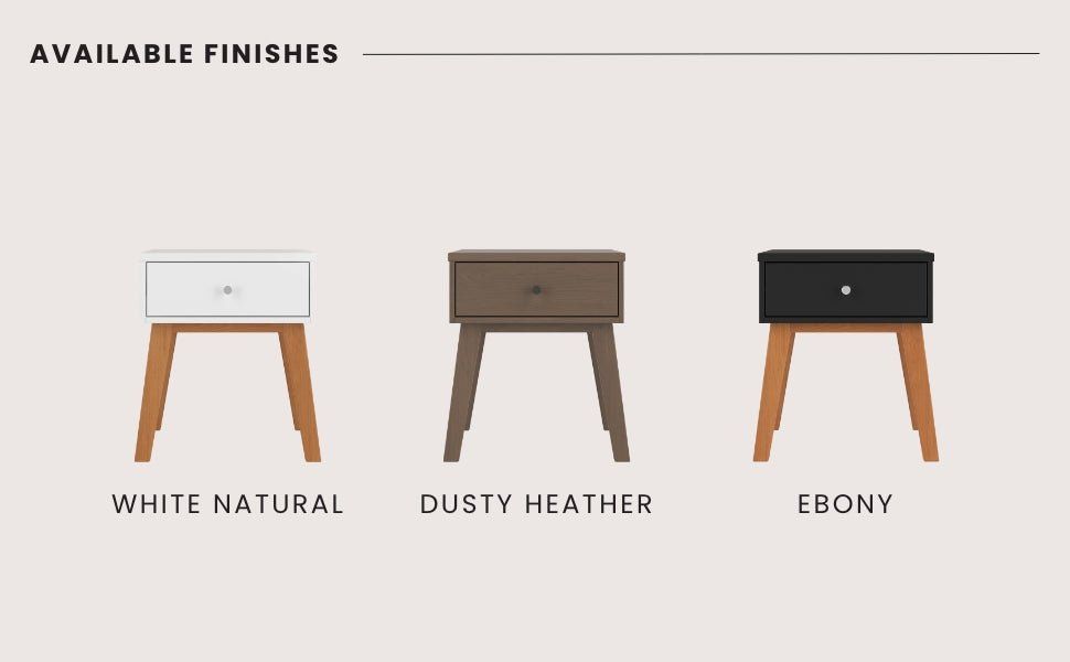 Soho Nightstand White Natural
