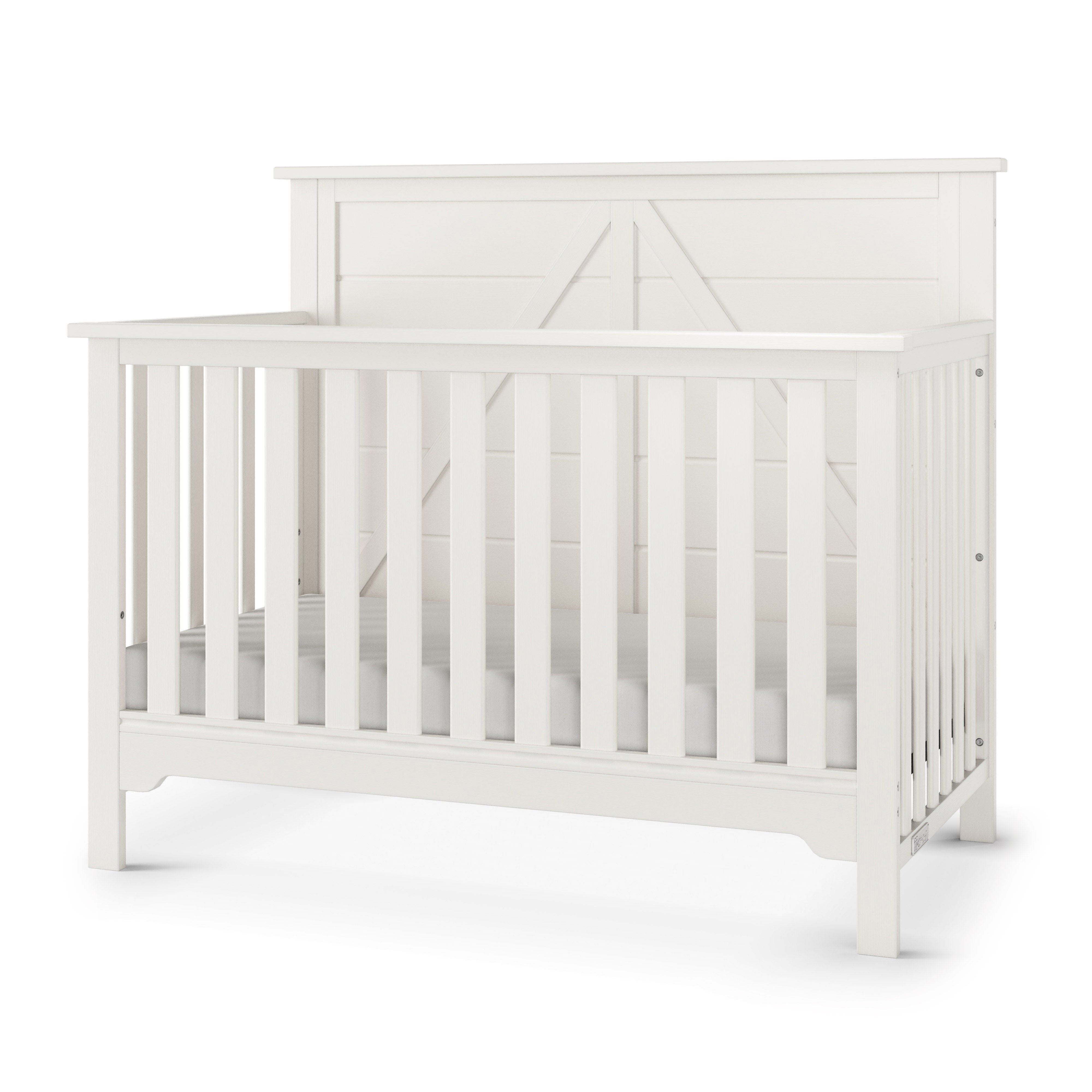 Woodland 4-in-1 Convertible Crib, Brushed Cotton