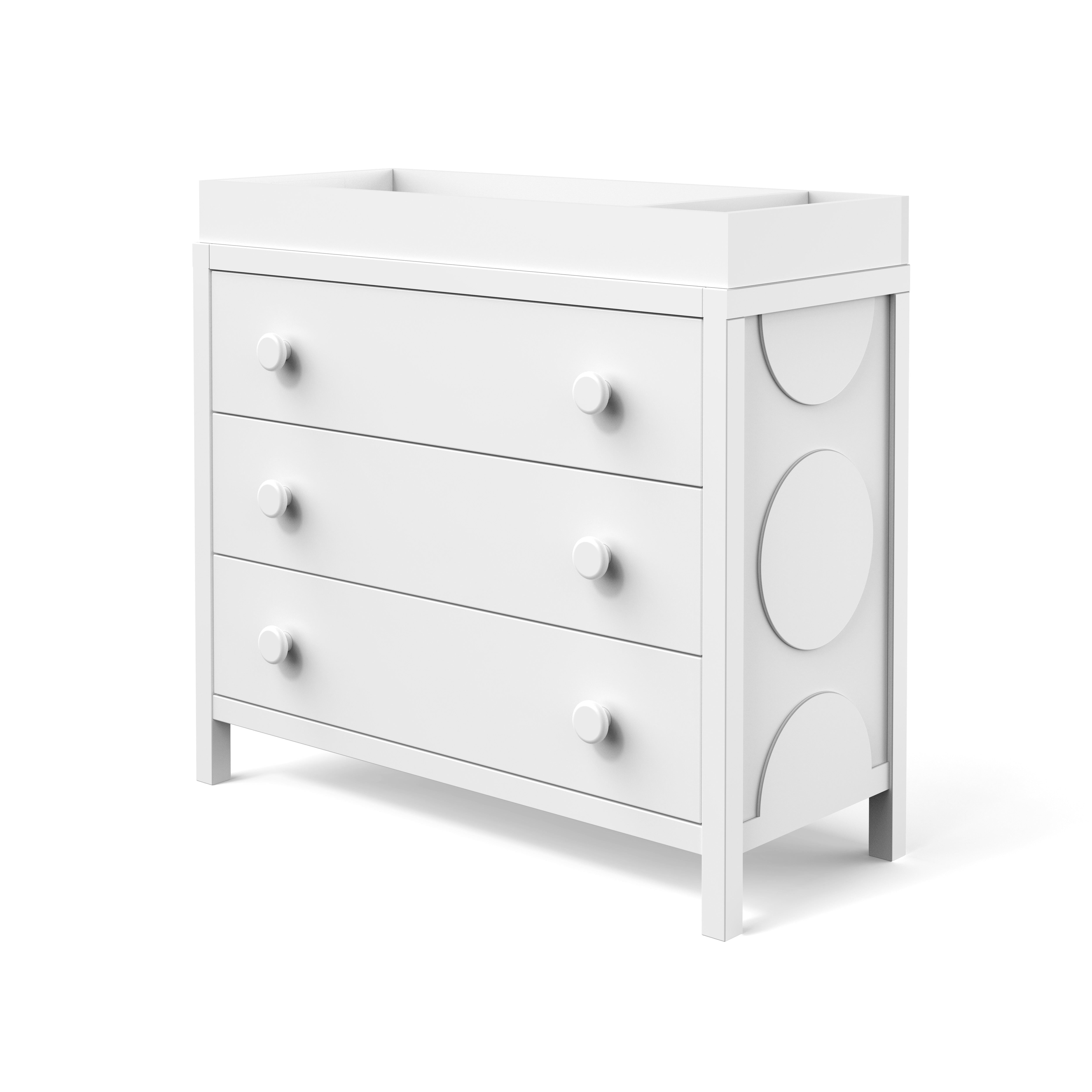 Universal Changing Table Topper, Matte White