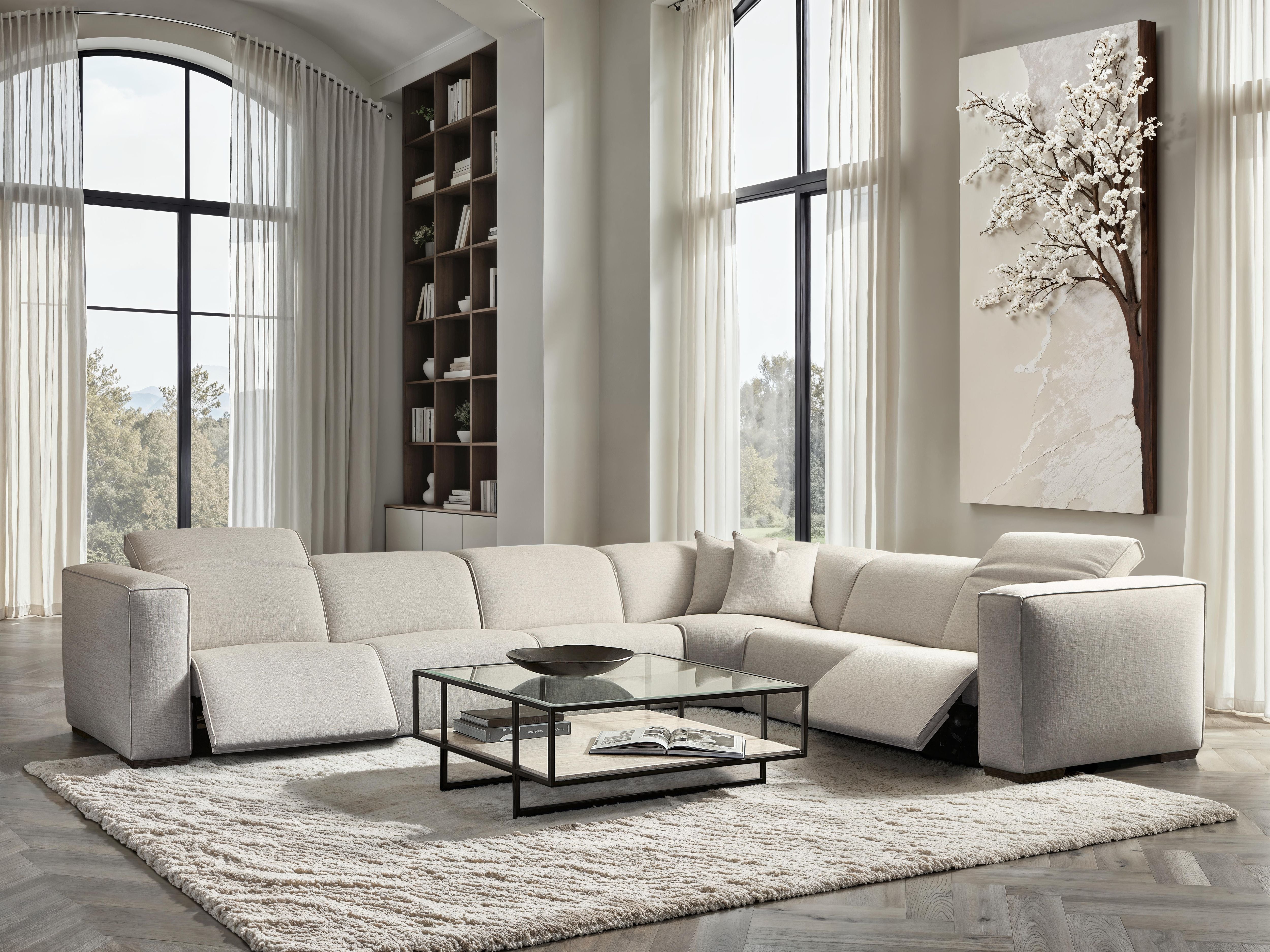 Bernhardt Furniture Bliss Fabric Power Motion Sectional