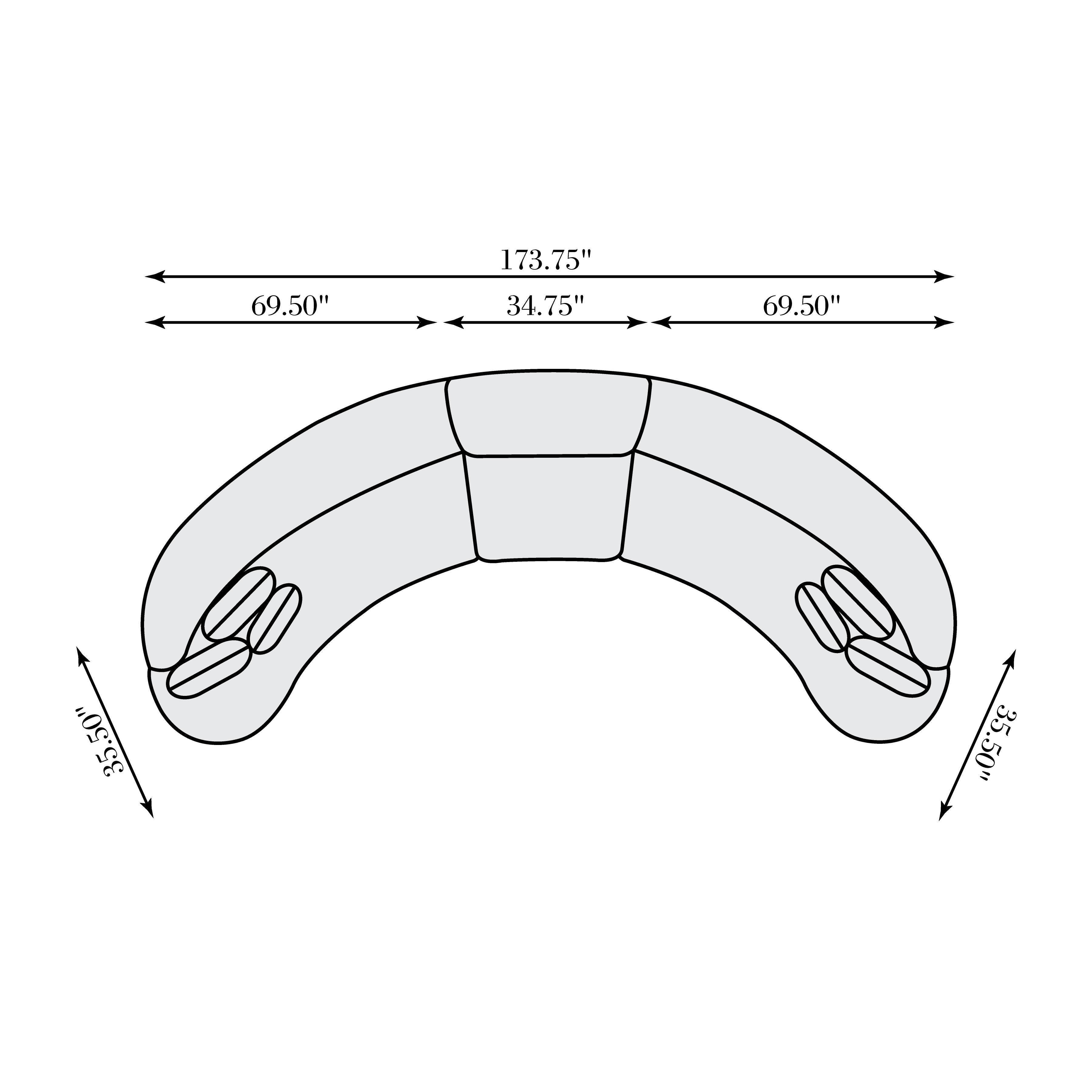 Bernhardt Calder Fabric Sectional