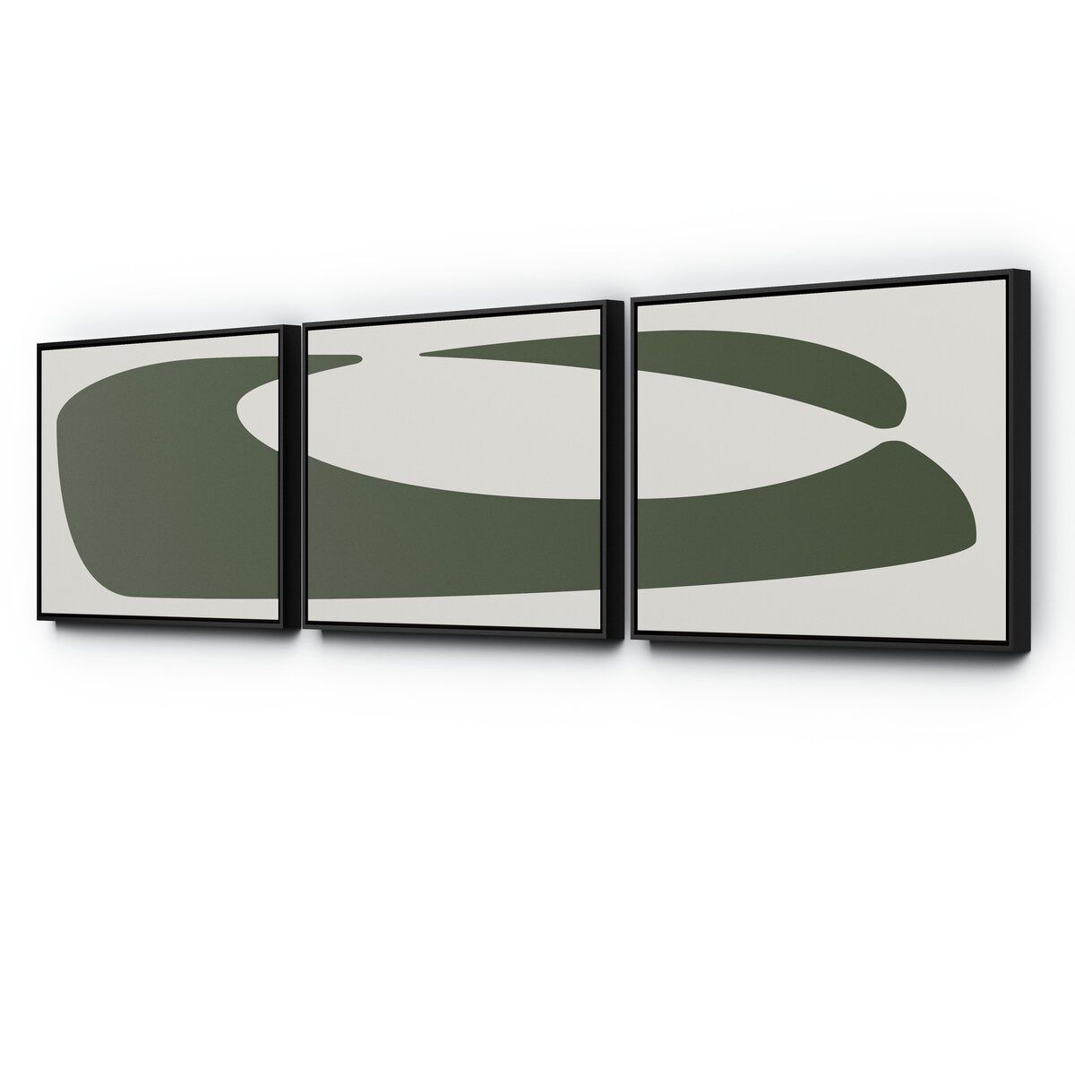 Organic Curves 2 Triptych By Fh Art Studio