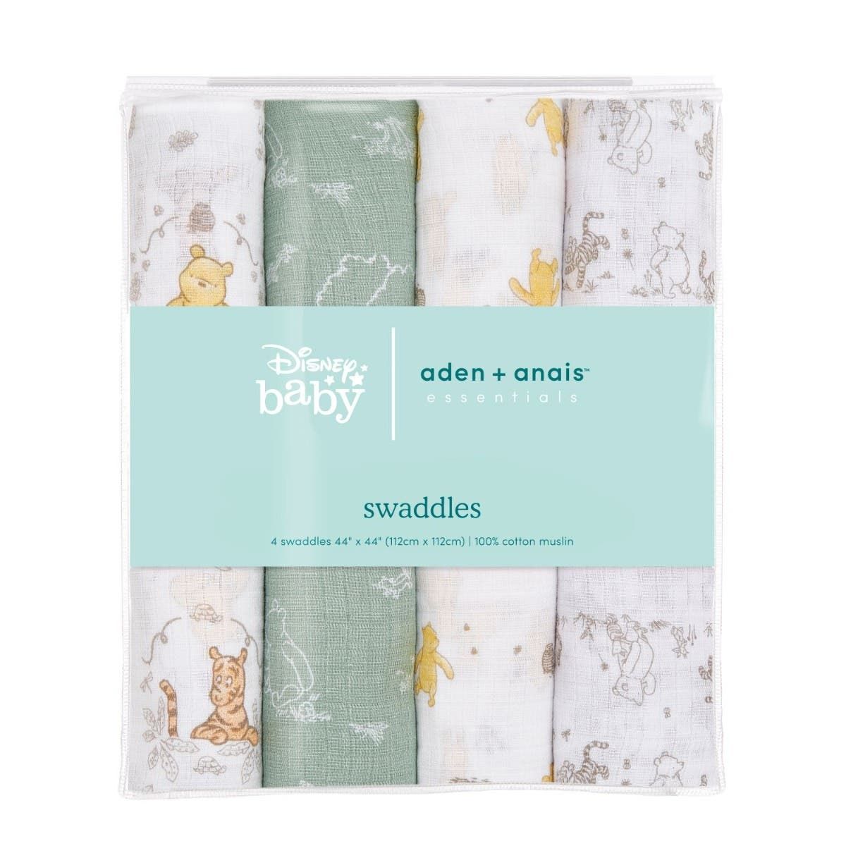 Disney™ Winnie The Pooh Essentials Cotton Muslin Swaddle Blanket 4 Pack