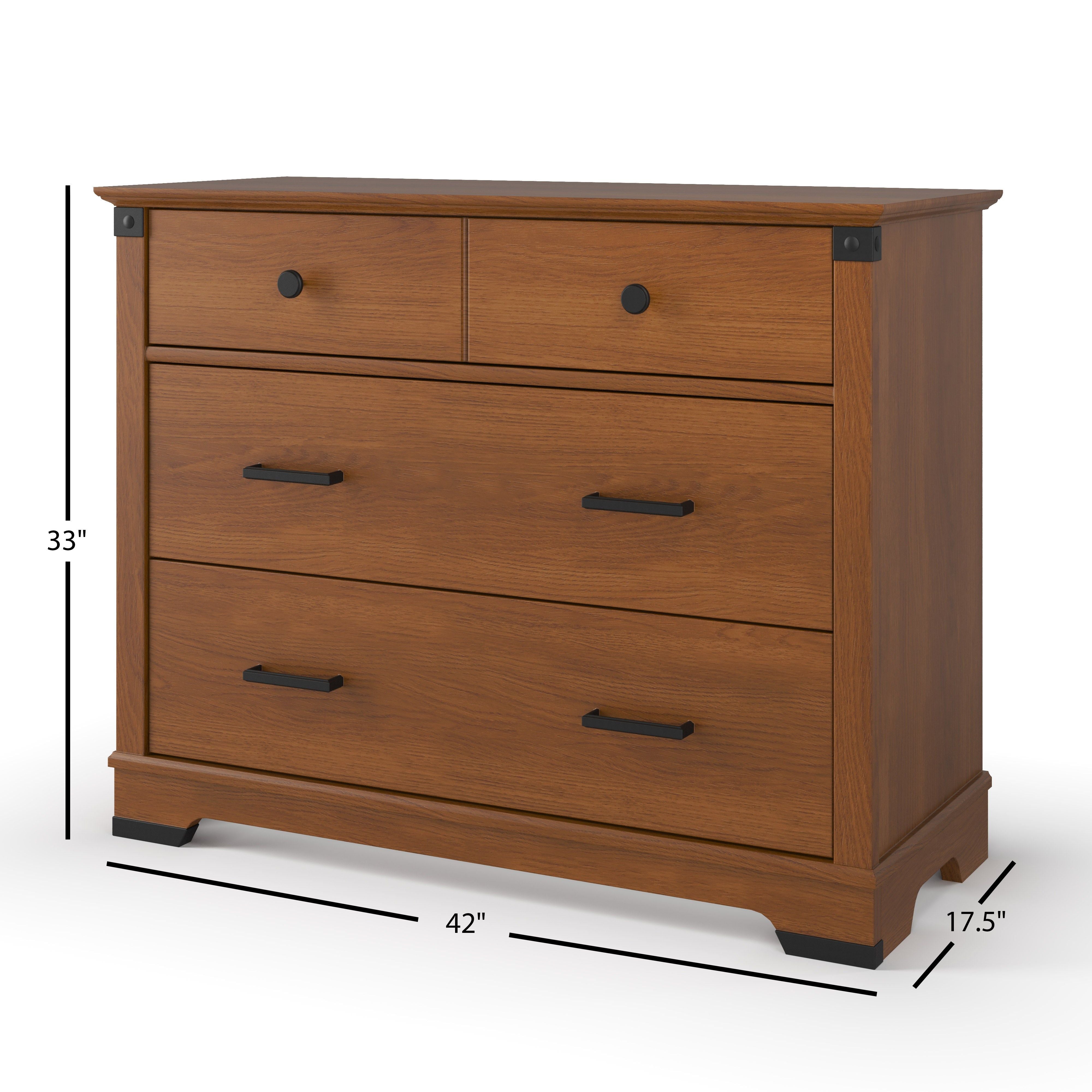 Redmond 3 Drawer Dresser, Coach Cherry