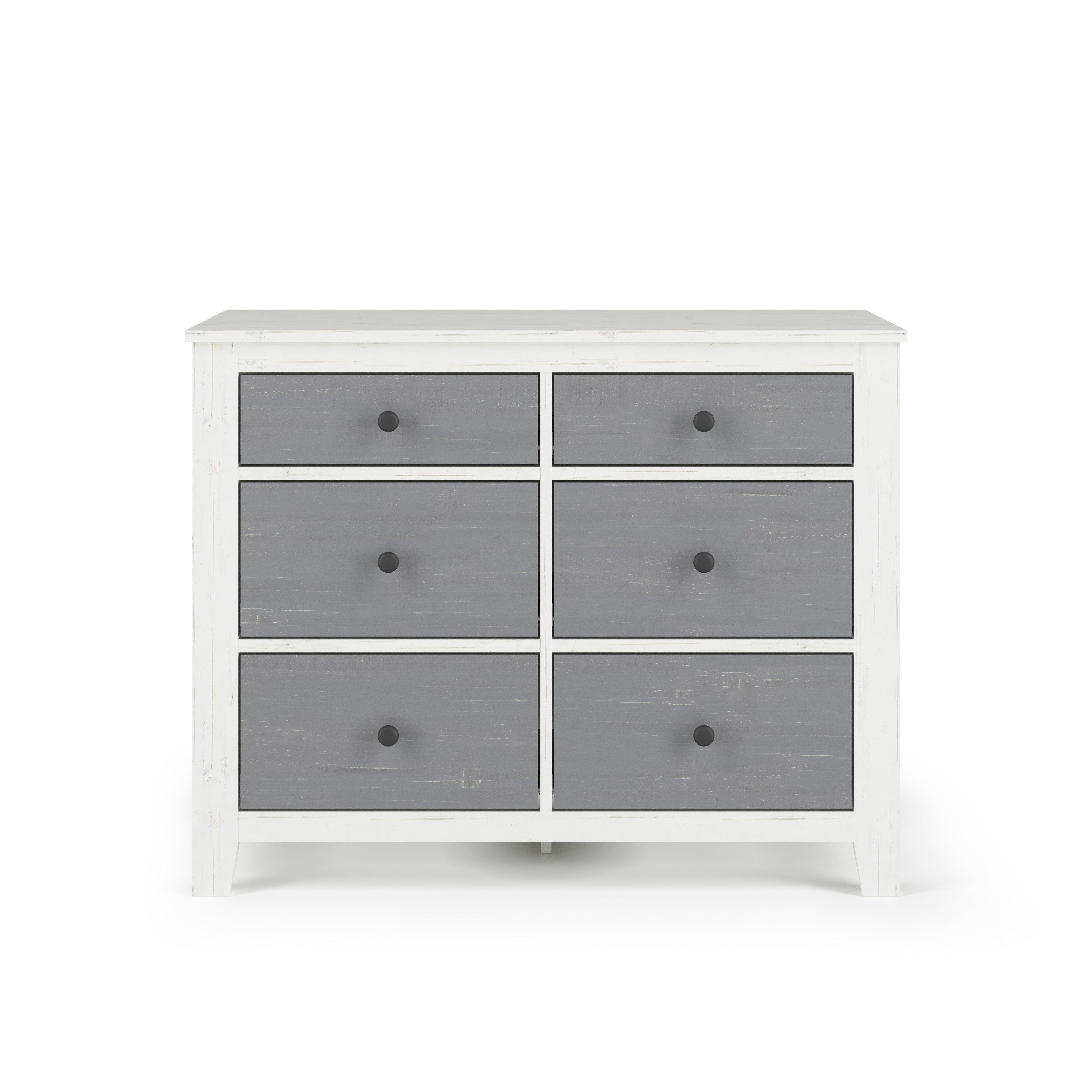 Ocean Grove Double Dresser, White/Gray