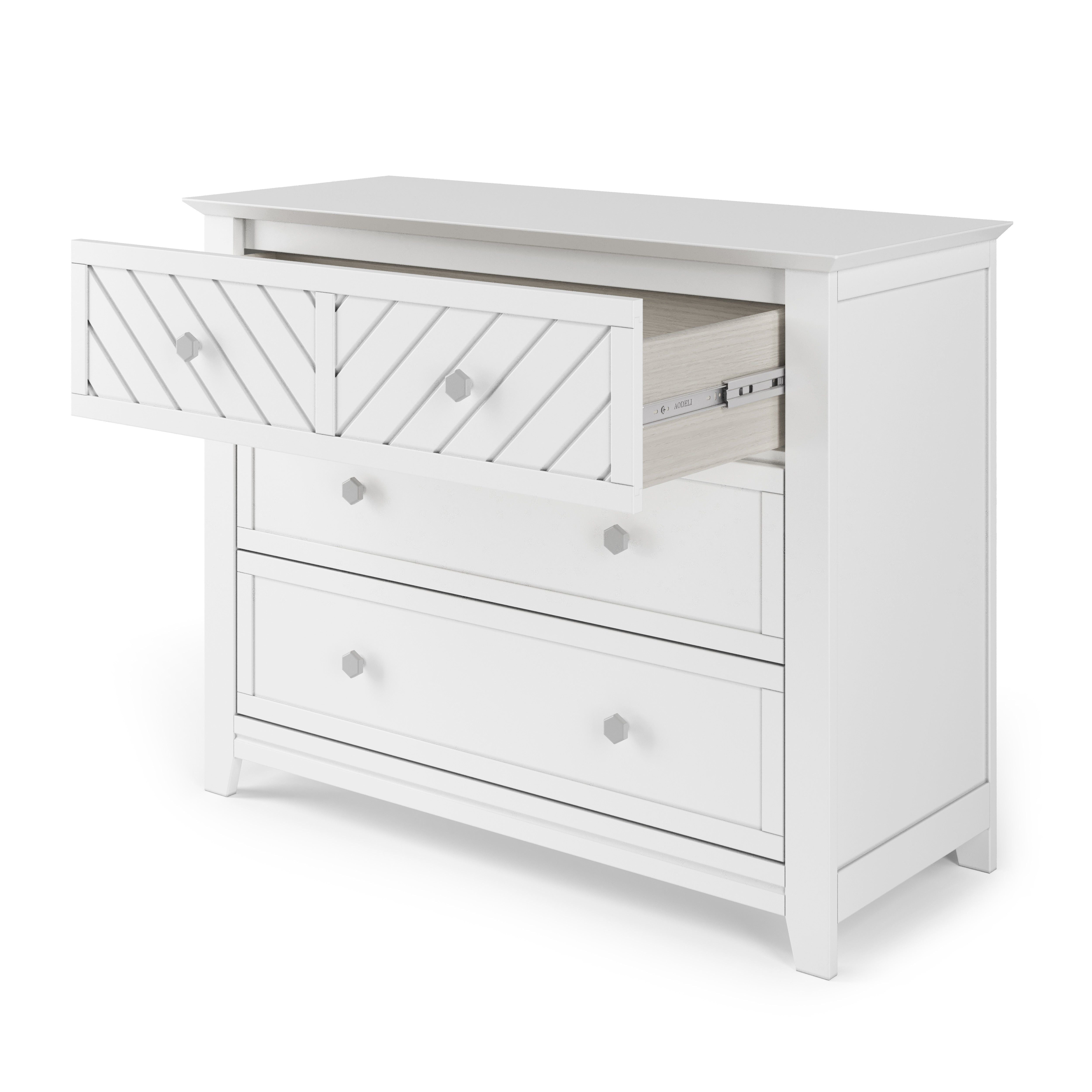 Atwood 3-Drawer Dresser, Matte White