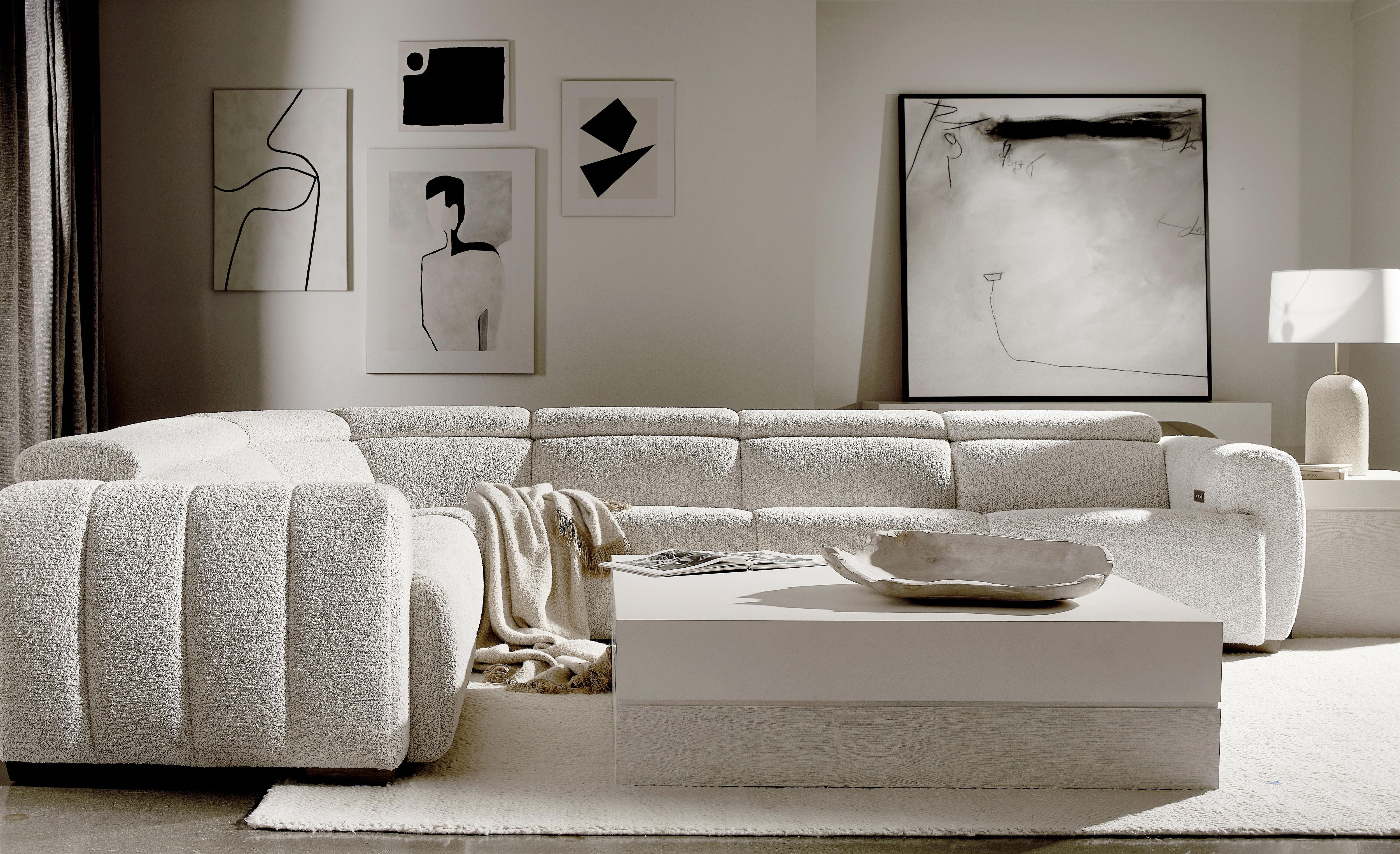 Bernhardt Furniture – Aldo Fabric Power Motion Sectional