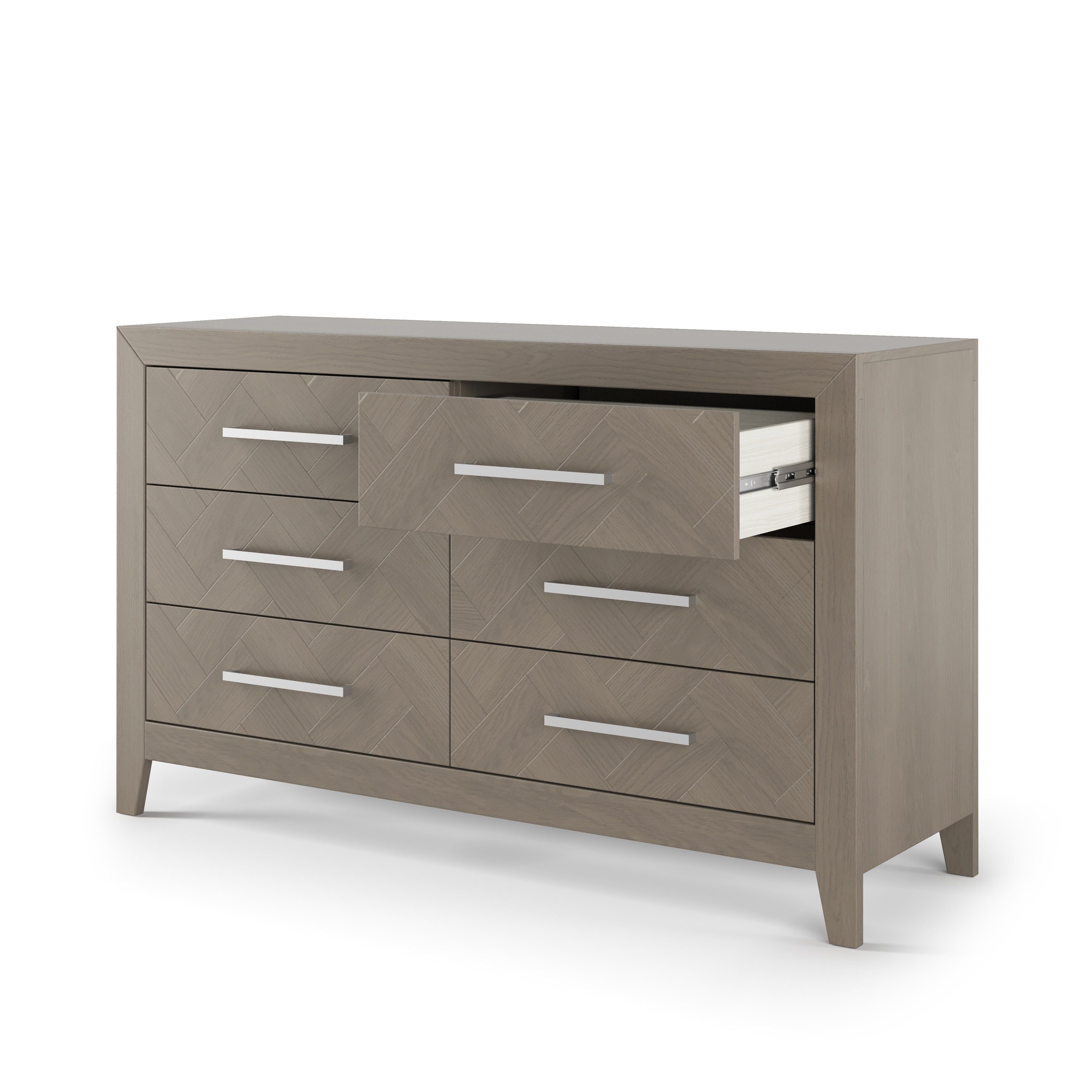 Kieran 6-Drawer Double Dresser, Crescent Gray