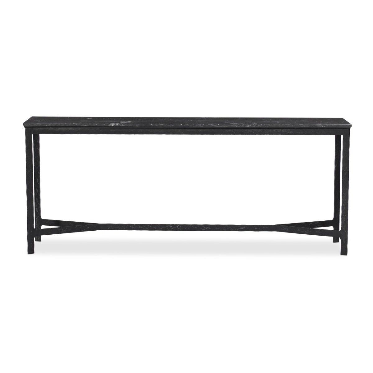 Hammered Iron Console Table