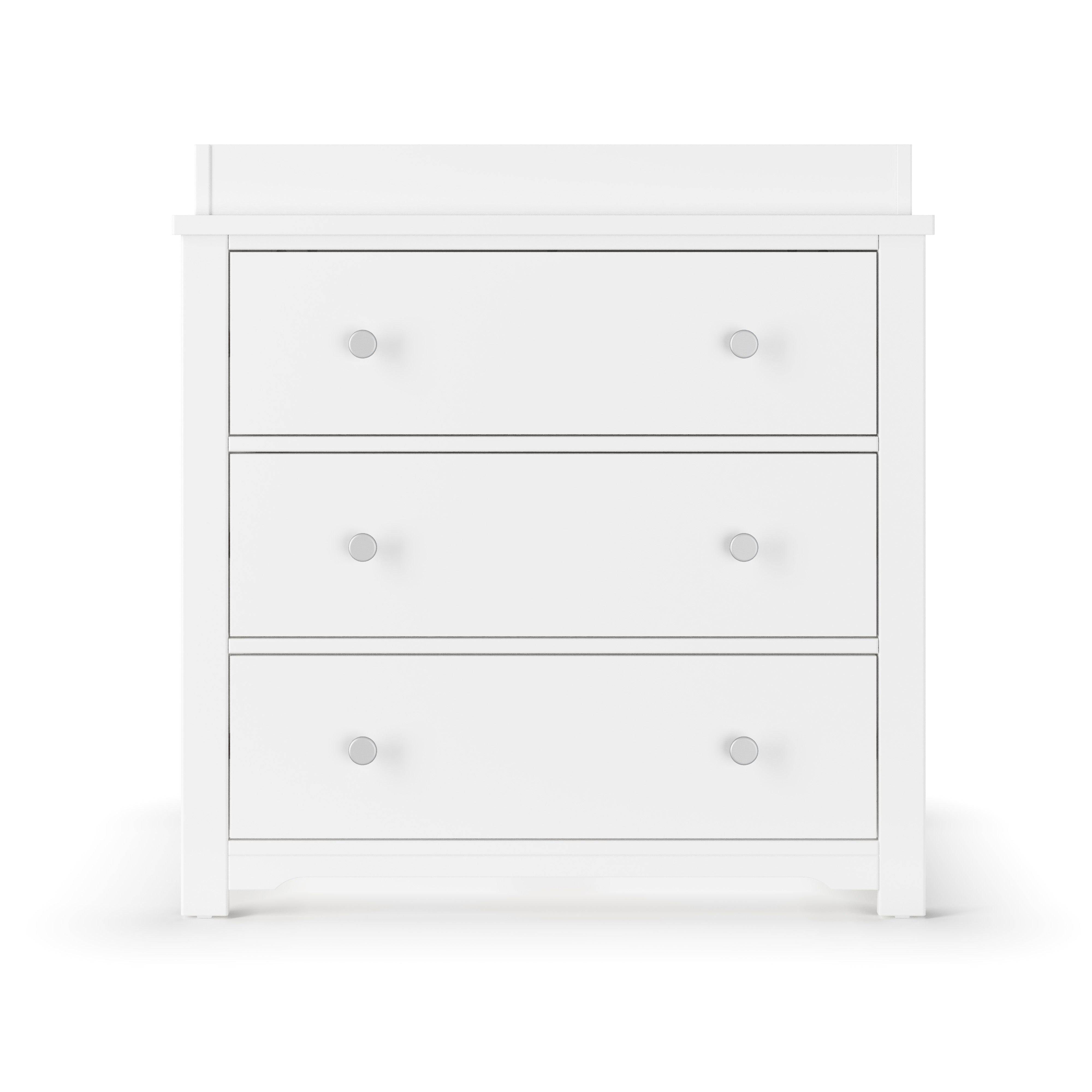 Harmony 3-Drawer Dresser With Changing Table Topper Matte White