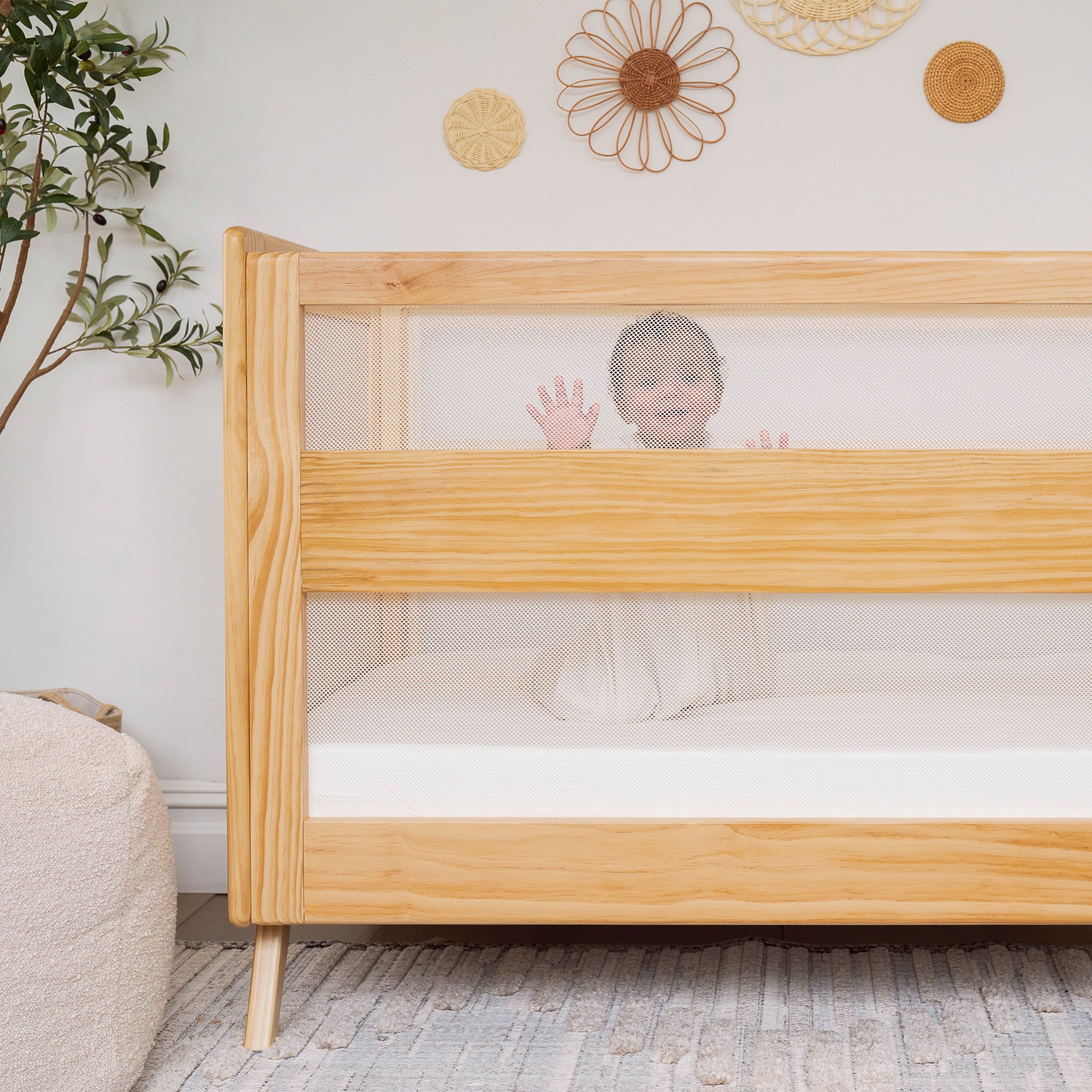 3-in-1 Convertible Full Size Breathable Mesh Crib