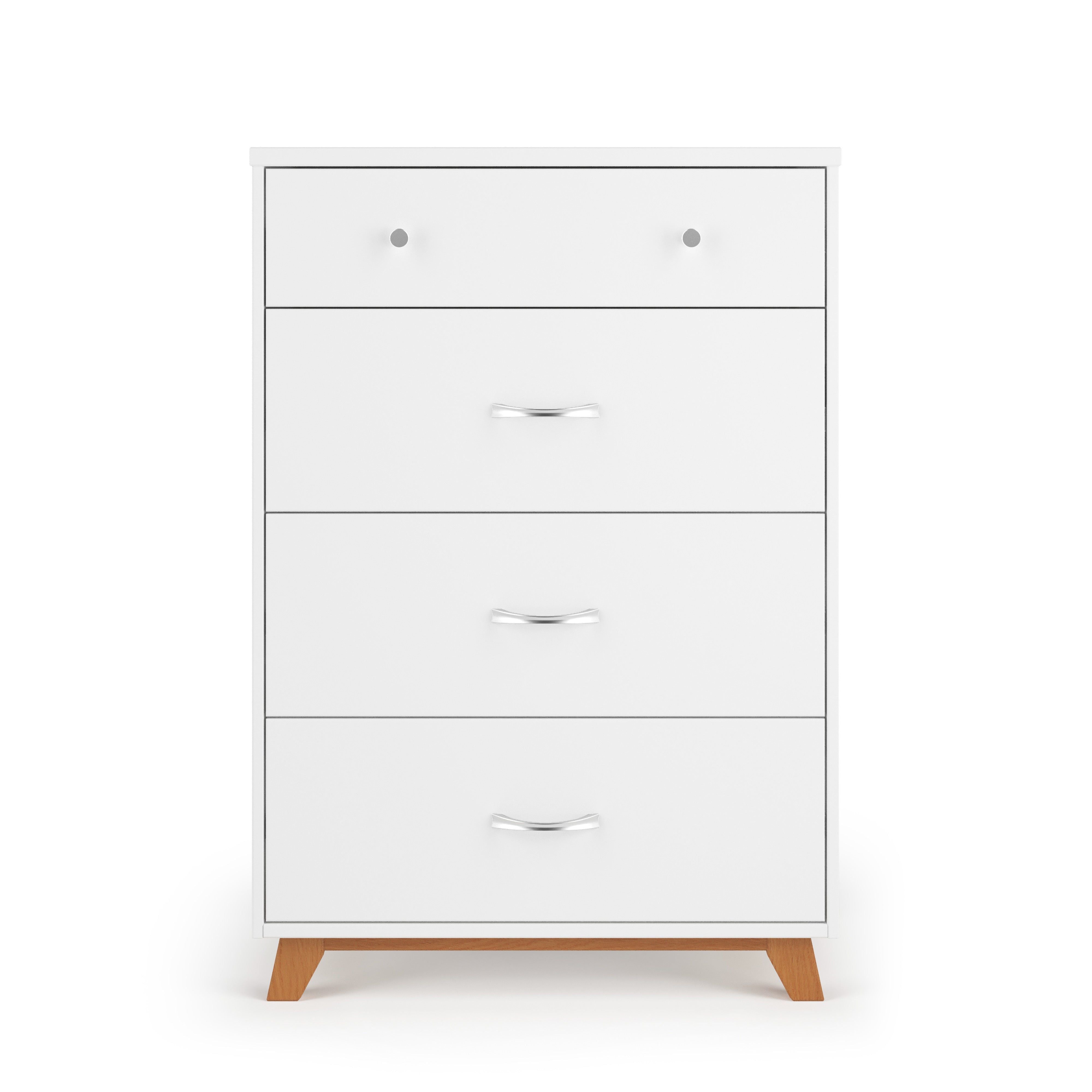 Soho 4 Drawer Chest, White/Natural