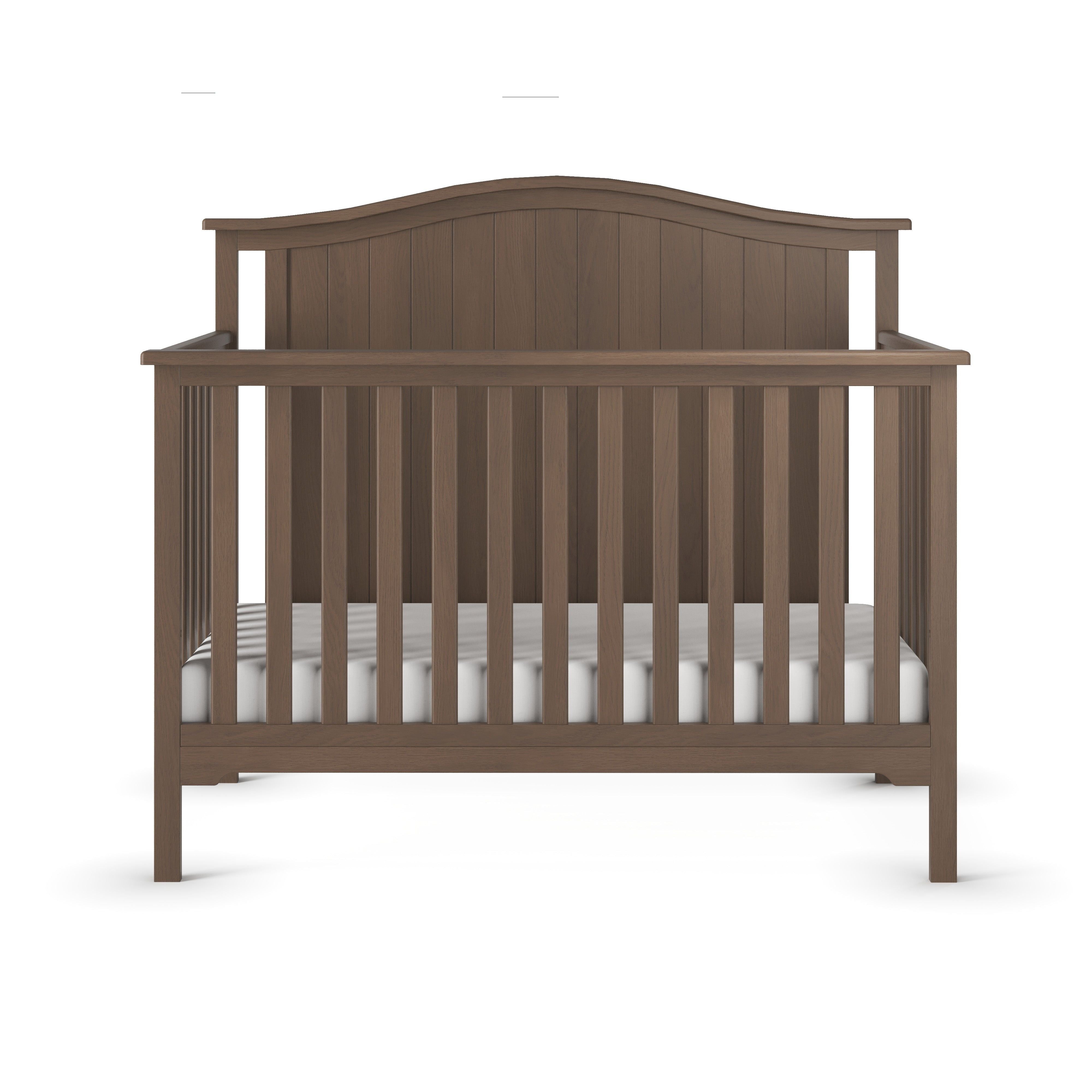 Hampton Arch Top 4-in-1 Convertible Crib in Dusty Heather