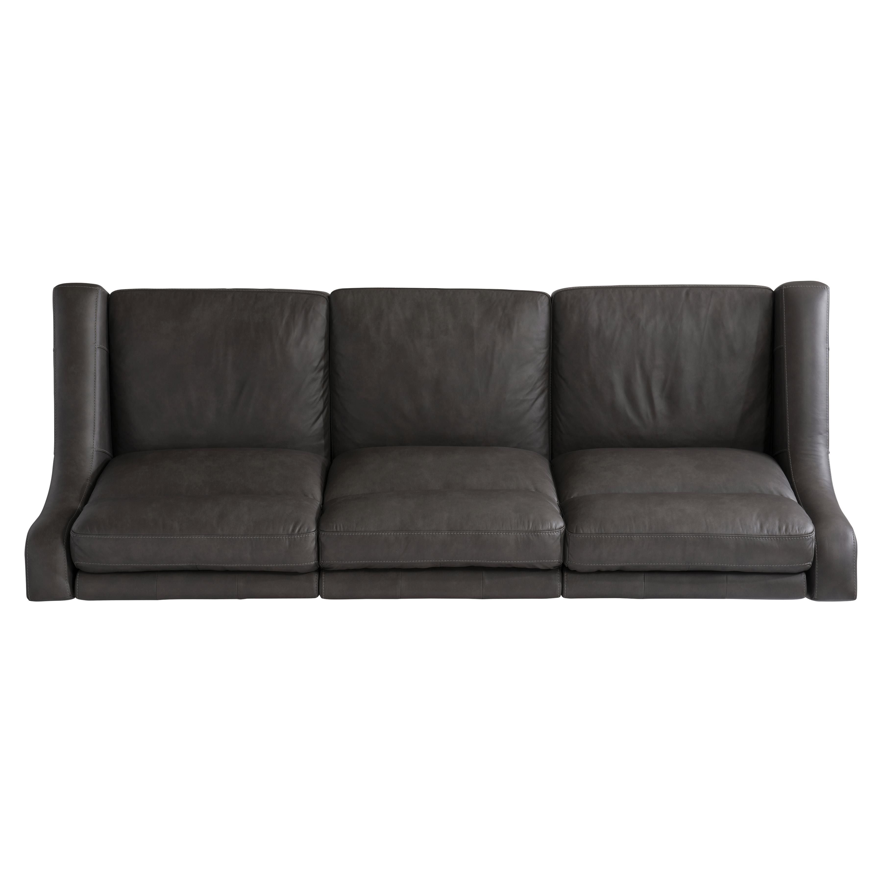 Bernhardt Germain Leather Power Motion Sofa