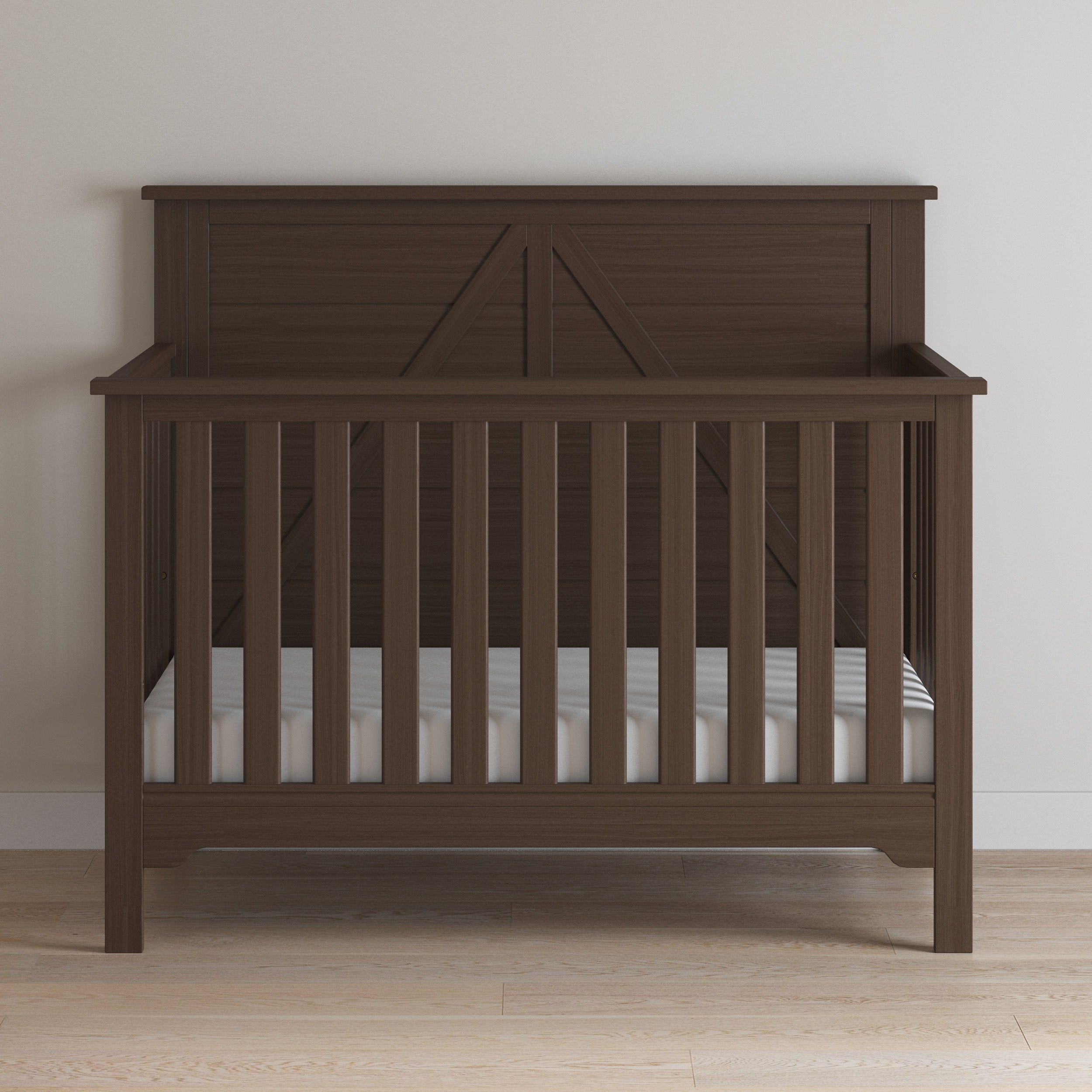 Woodland 4-in-1 Convertible Crib, Brushed Truffle