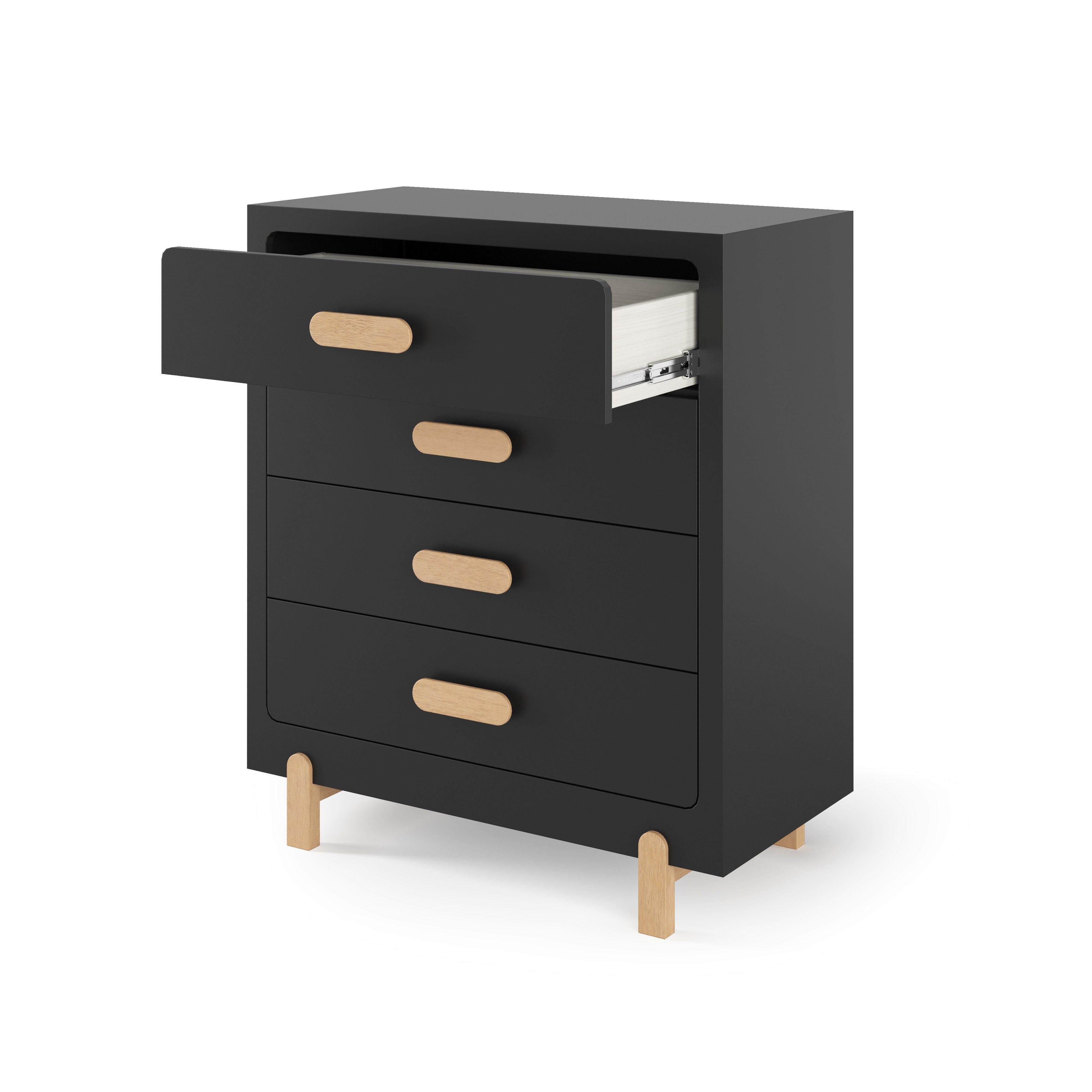Park Heights 4-Drawer Chest - Caviar Black