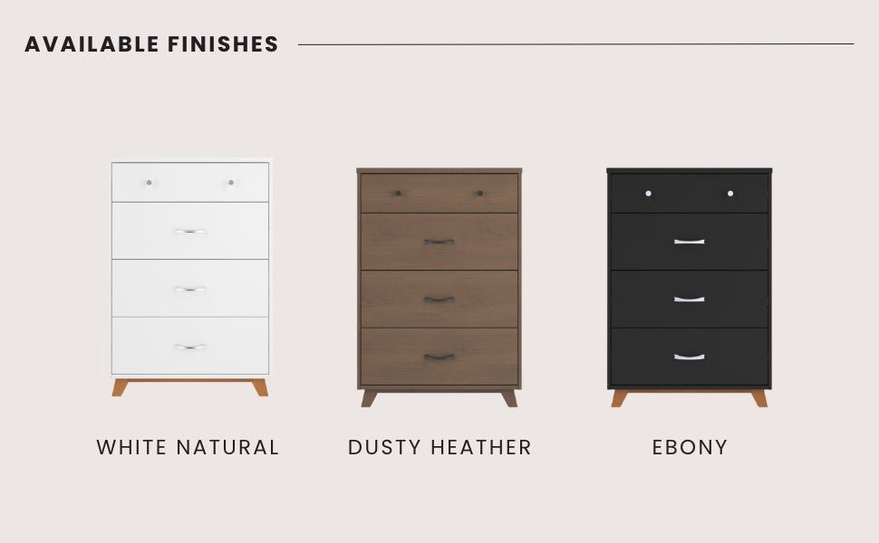 Soho 4 Drawer Chest, Ebony