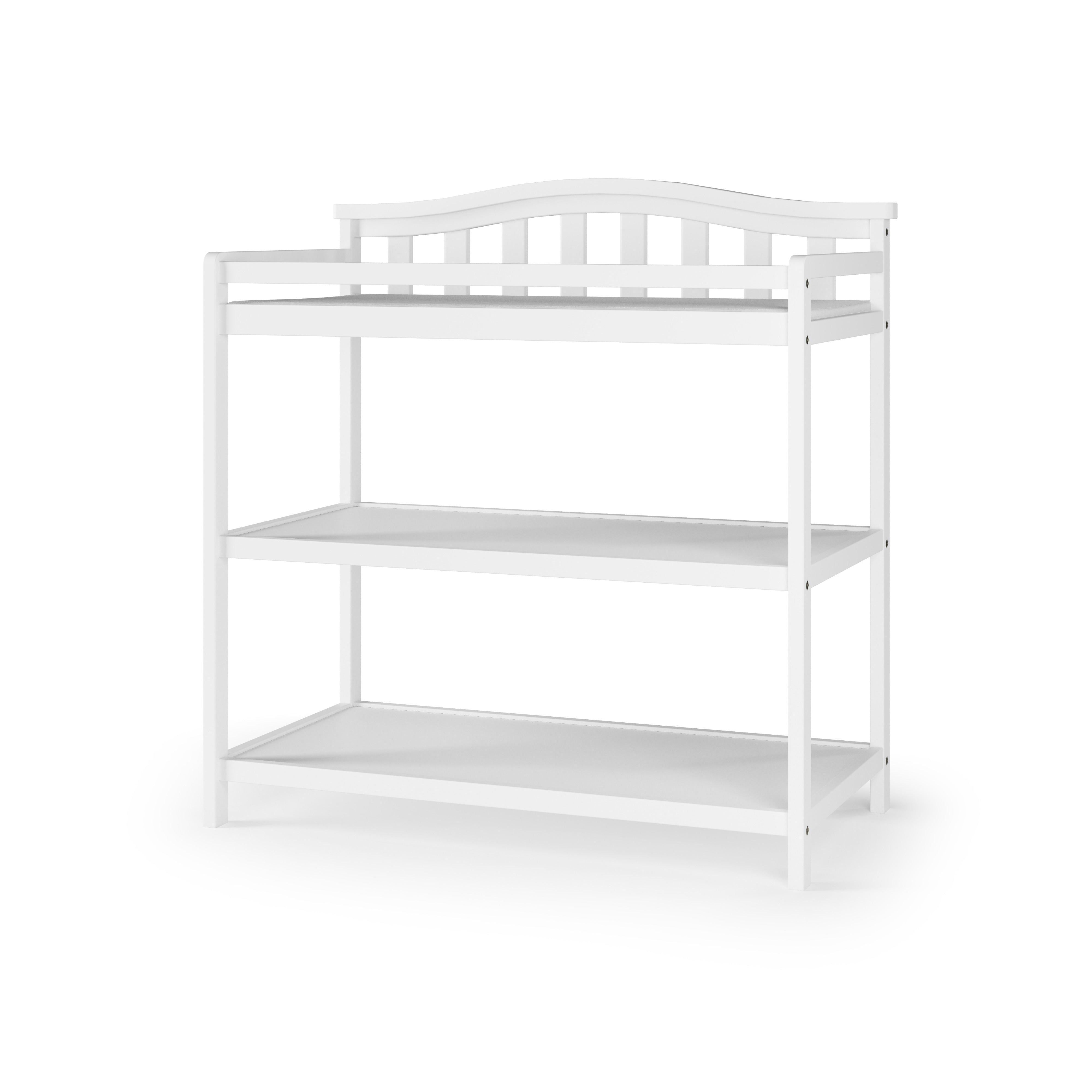 Arch Top Baby Changing Table, Matte White