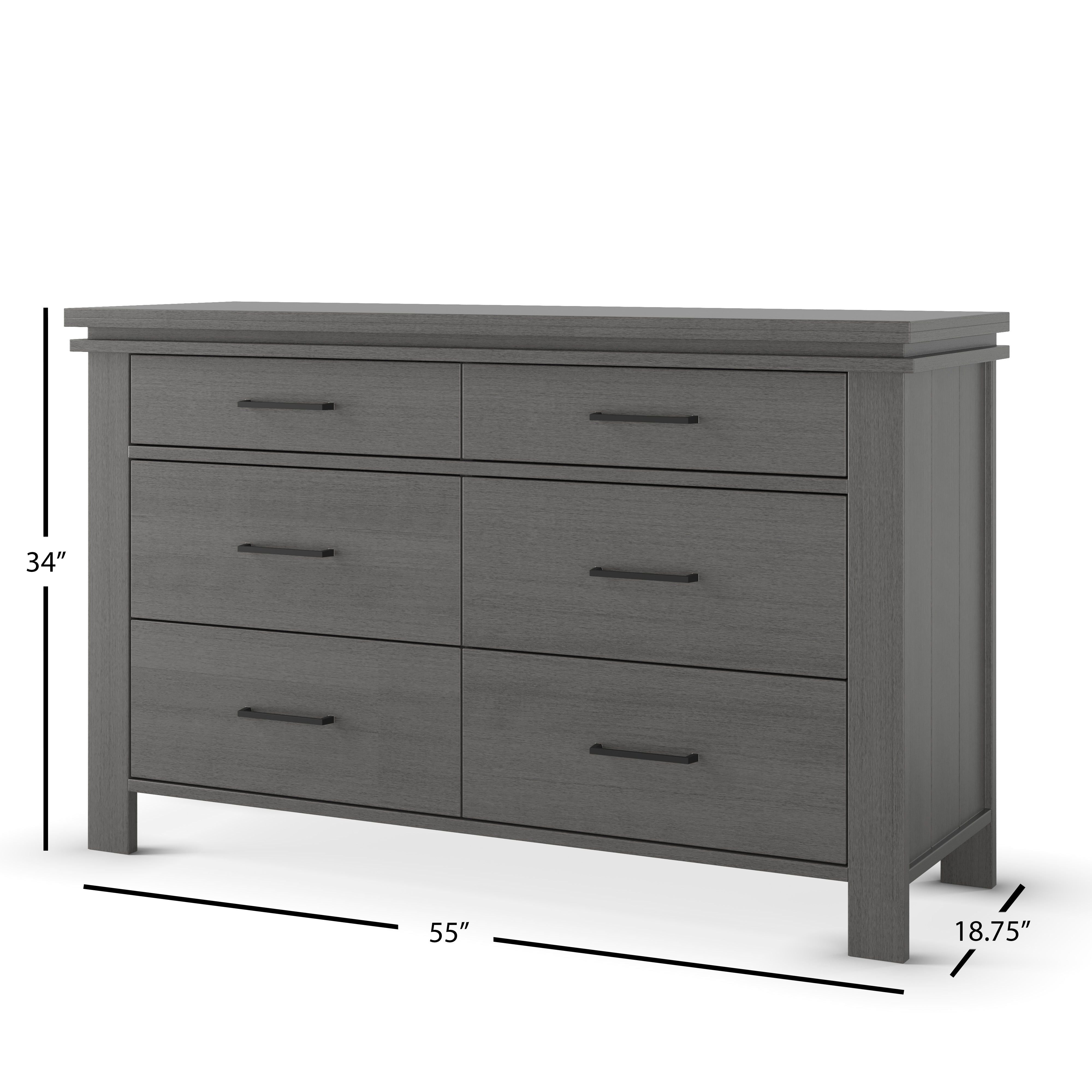 Denman Double Dresser, Midnight Gray