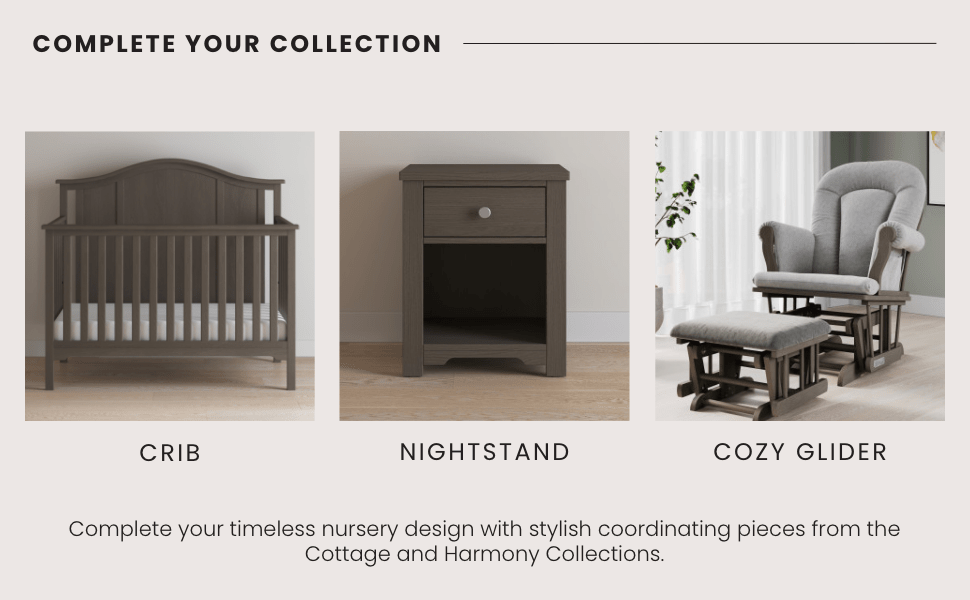 Arch Top Baby Changing Table, Dapper Gray