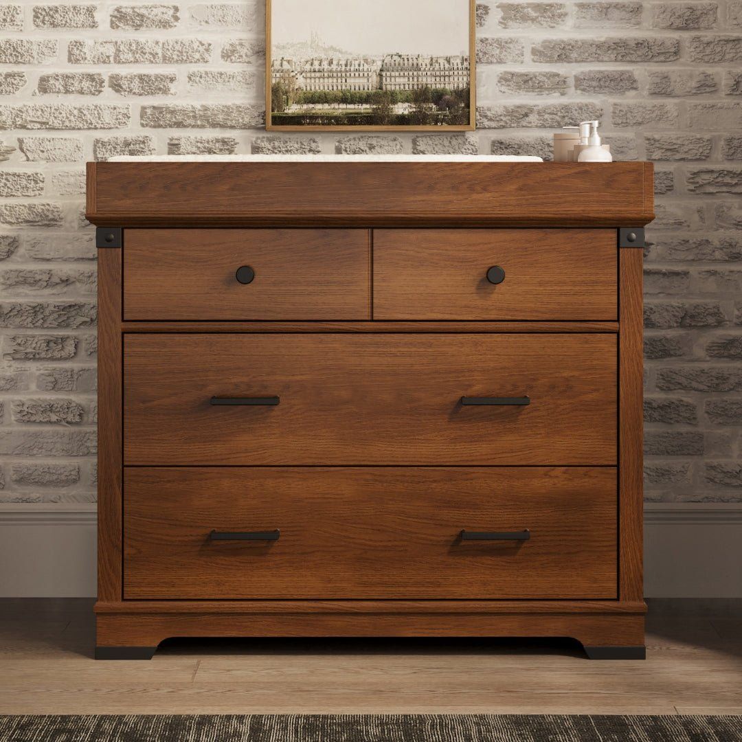 Redmond 3 Drawer Dresser, Coach Cherry