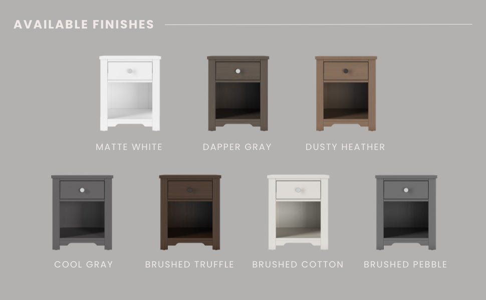 Harmony Nightstand, Cool Gray