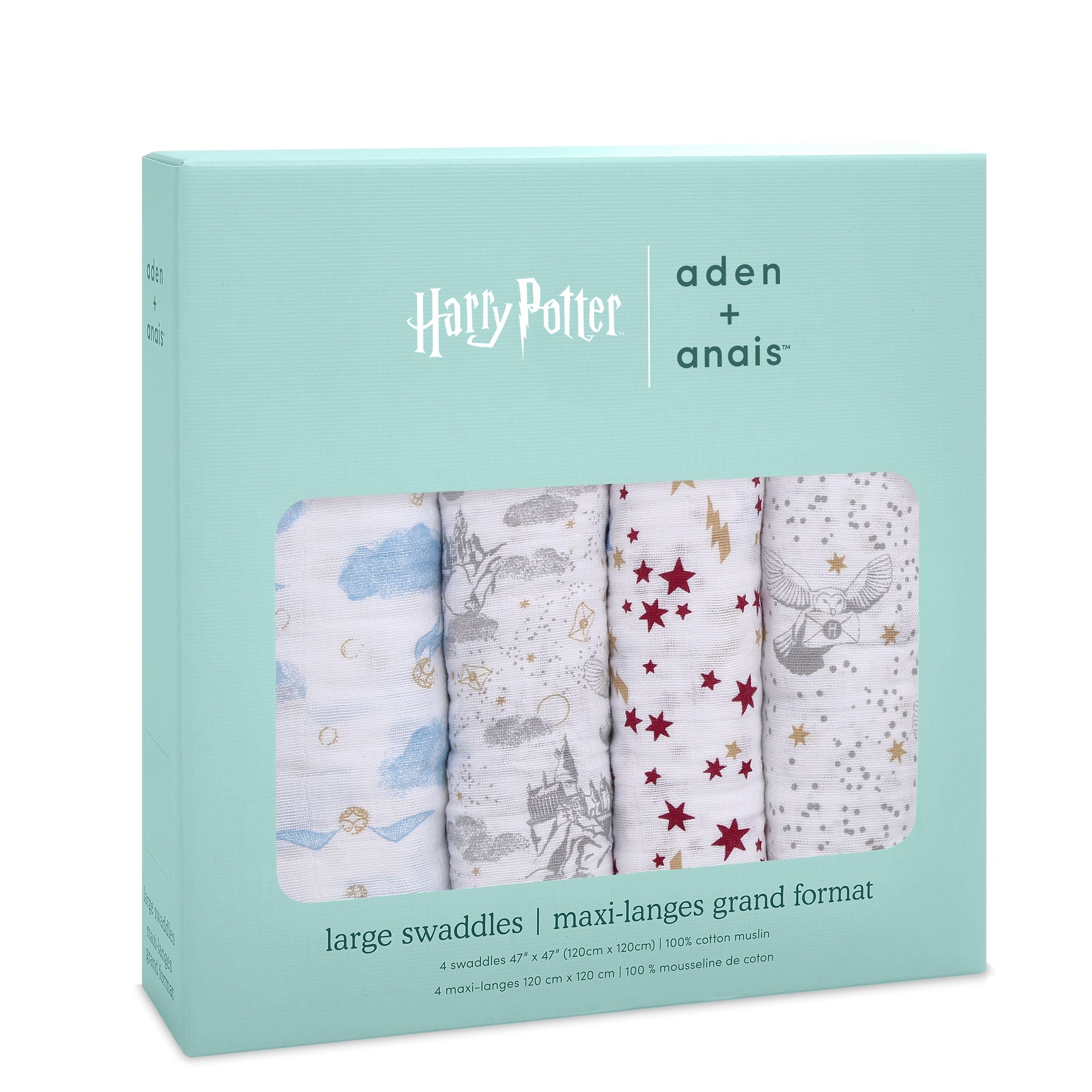 Boutique Iconic 100% Cotton Muslin Swaddle Blanket 4 Pack
